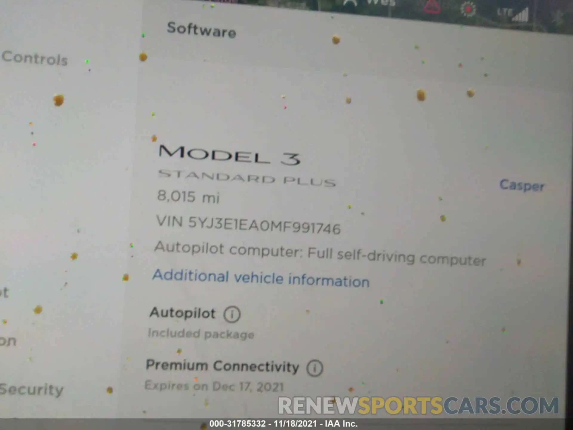 7 Photograph of a damaged car 5YJ3E1EA0MF991746 TESLA MODEL 3 2021