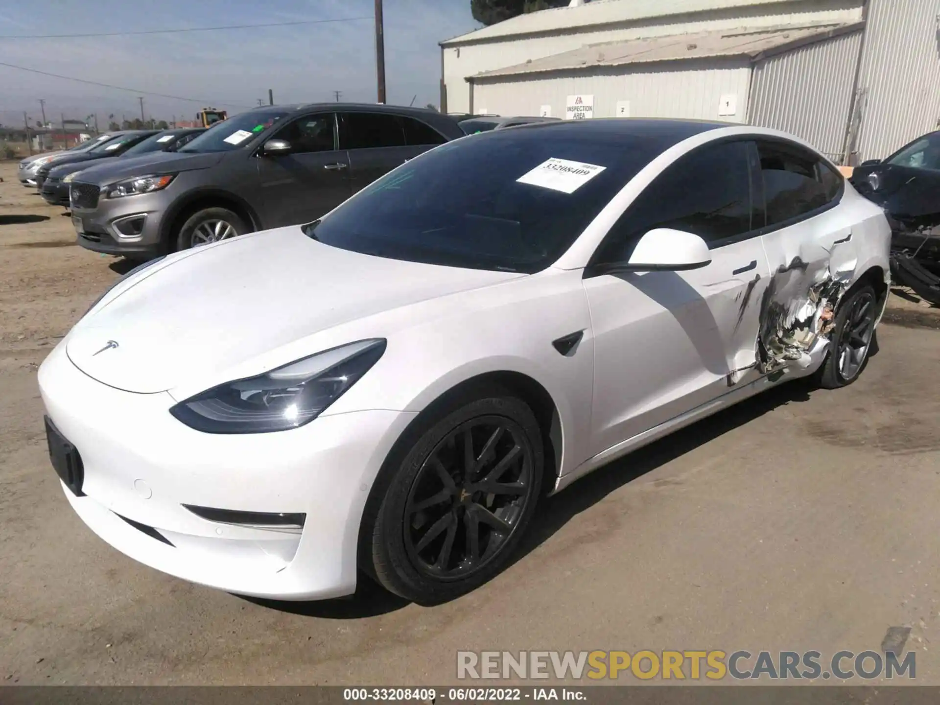 2 Photograph of a damaged car 5YJ3E1EA0MF994906 TESLA MODEL 3 2021