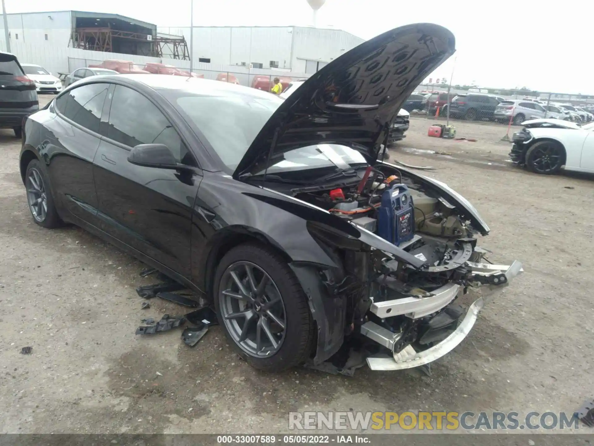 1 Photograph of a damaged car 5YJ3E1EA1MF018410 TESLA MODEL 3 2021