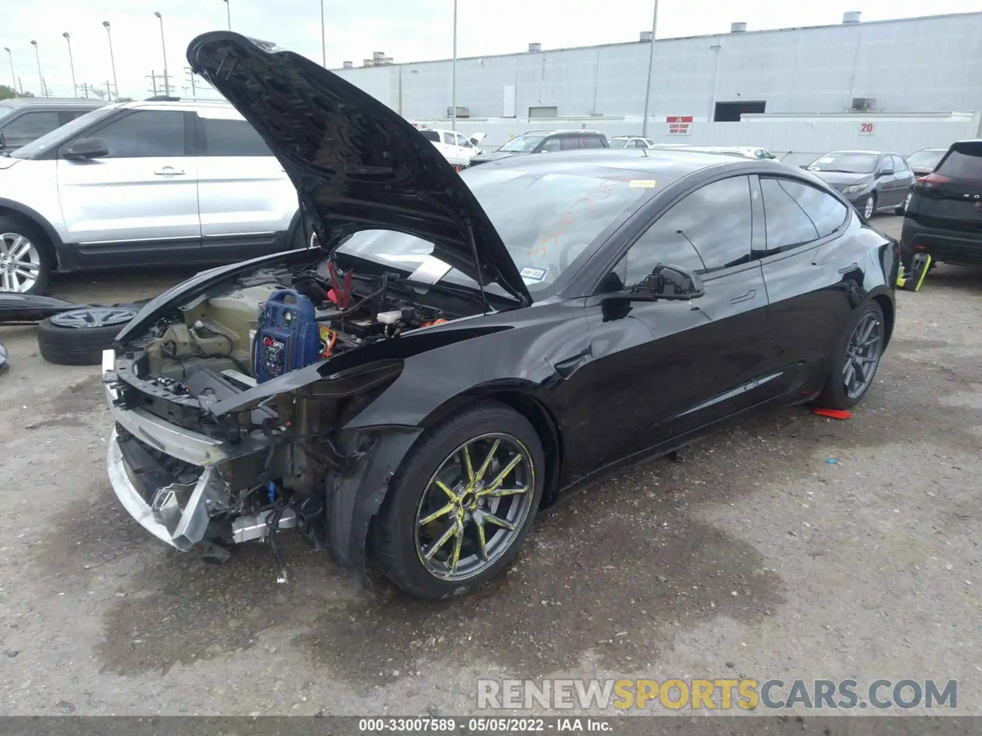 2 Photograph of a damaged car 5YJ3E1EA1MF018410 TESLA MODEL 3 2021