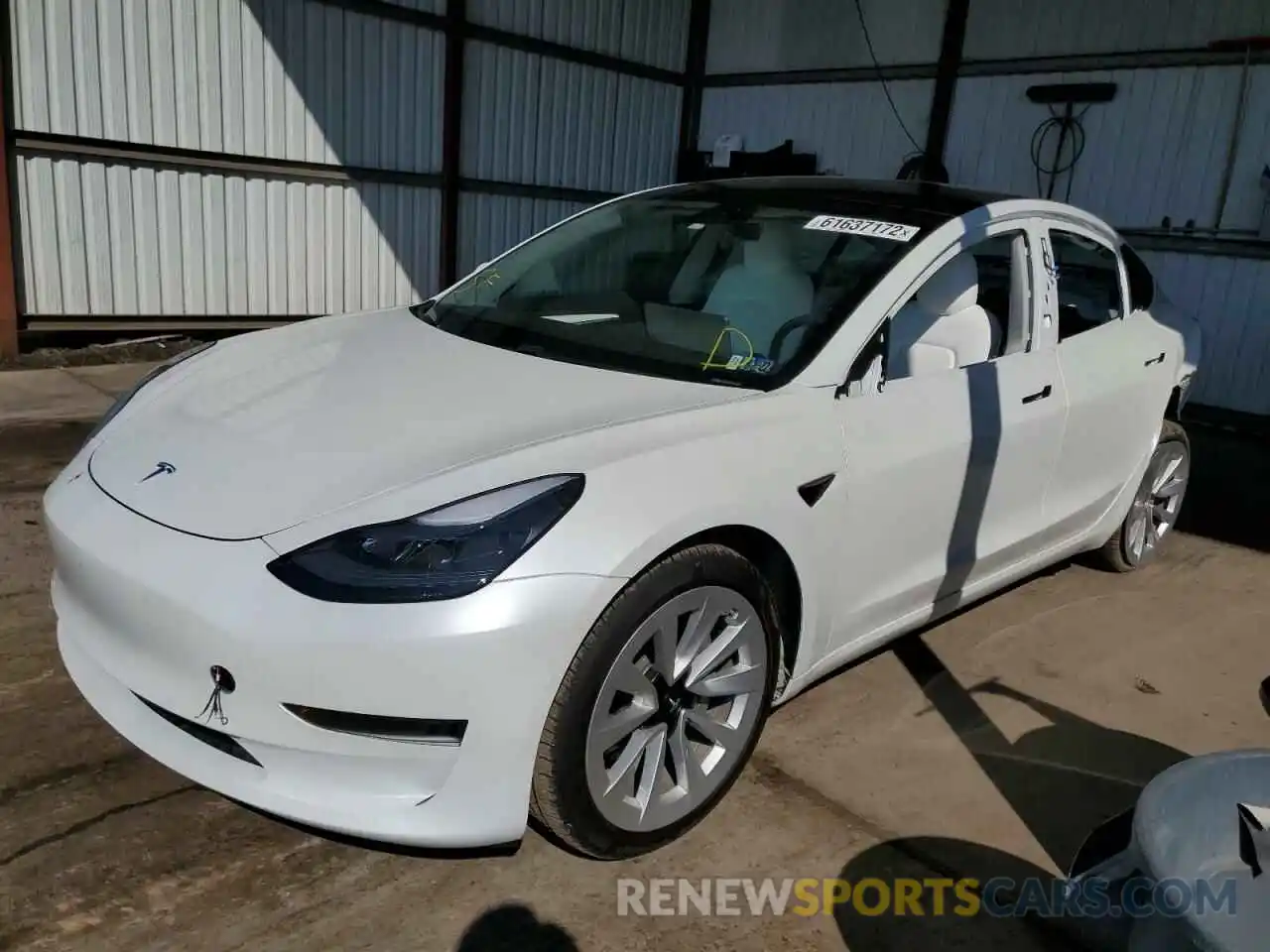 2 Photograph of a damaged car 5YJ3E1EA1MF019332 TESLA MODEL 3 2021