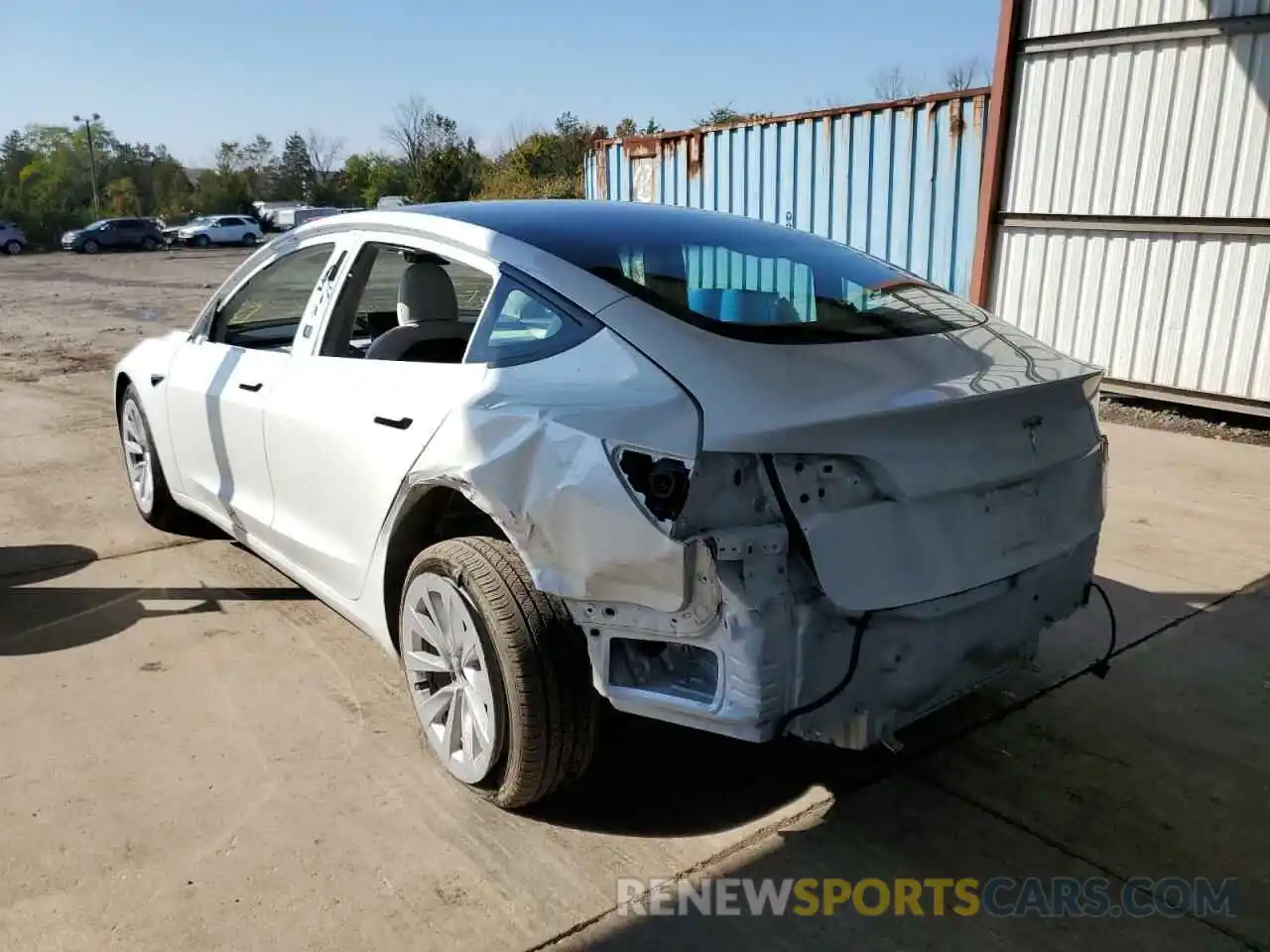 3 Photograph of a damaged car 5YJ3E1EA1MF019332 TESLA MODEL 3 2021