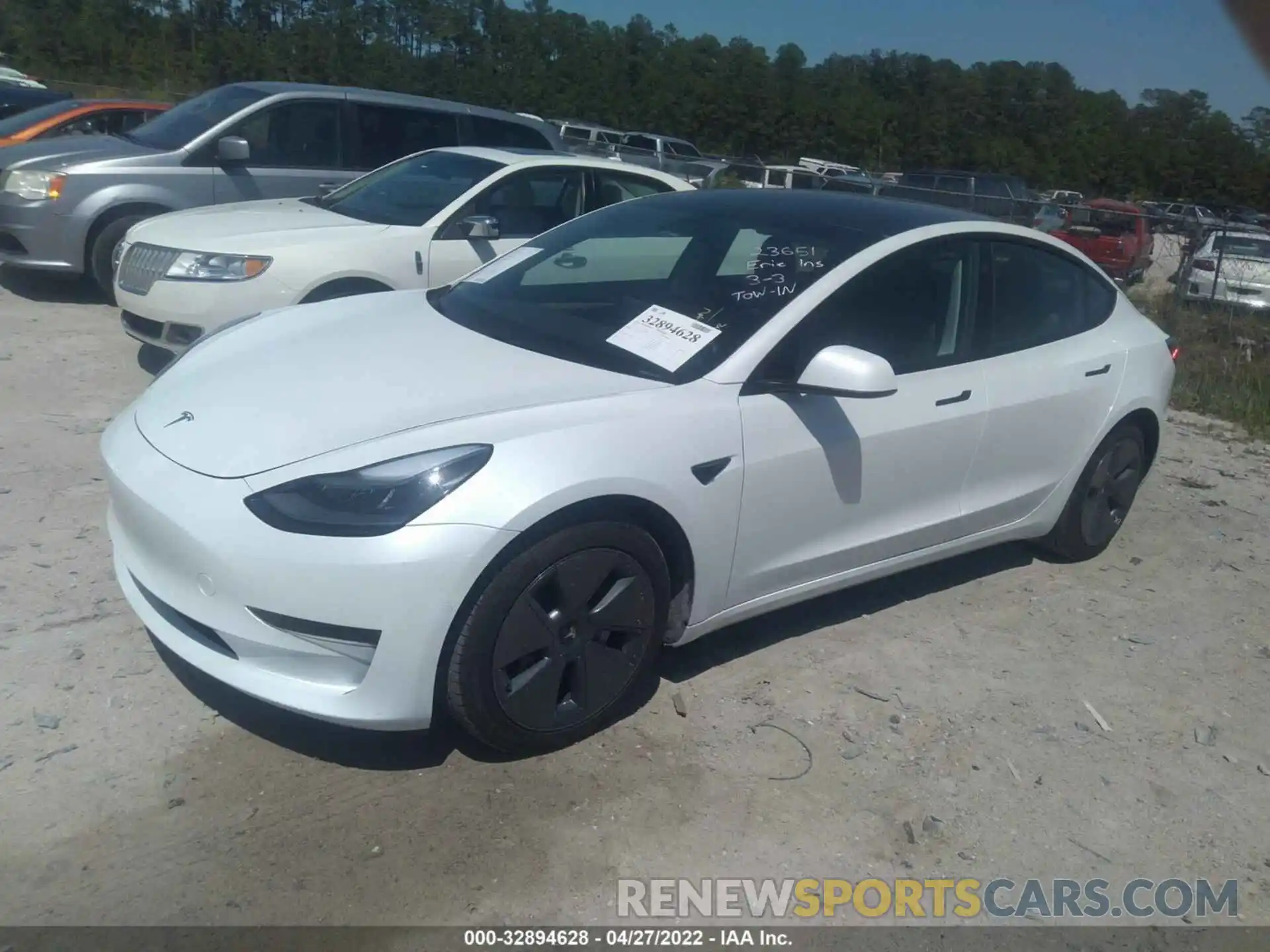 2 Photograph of a damaged car 5YJ3E1EA1MF027348 TESLA MODEL 3 2021