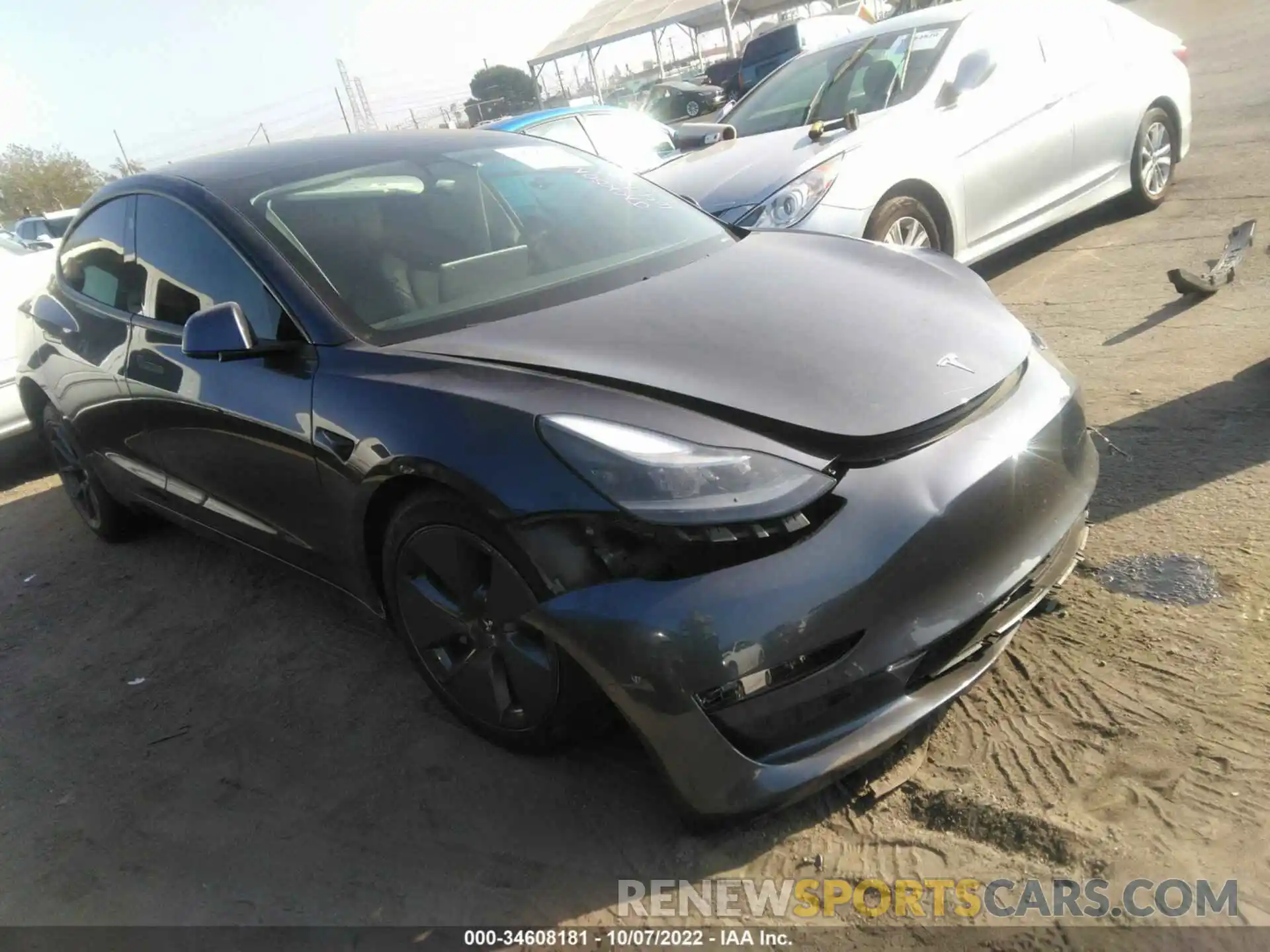 1 Photograph of a damaged car 5YJ3E1EA1MF027902 TESLA MODEL 3 2021