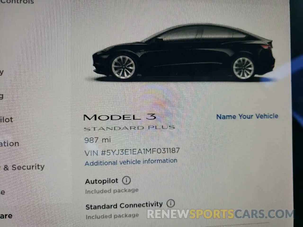 8 Photograph of a damaged car 5YJ3E1EA1MF031187 TESLA MODEL 3 2021