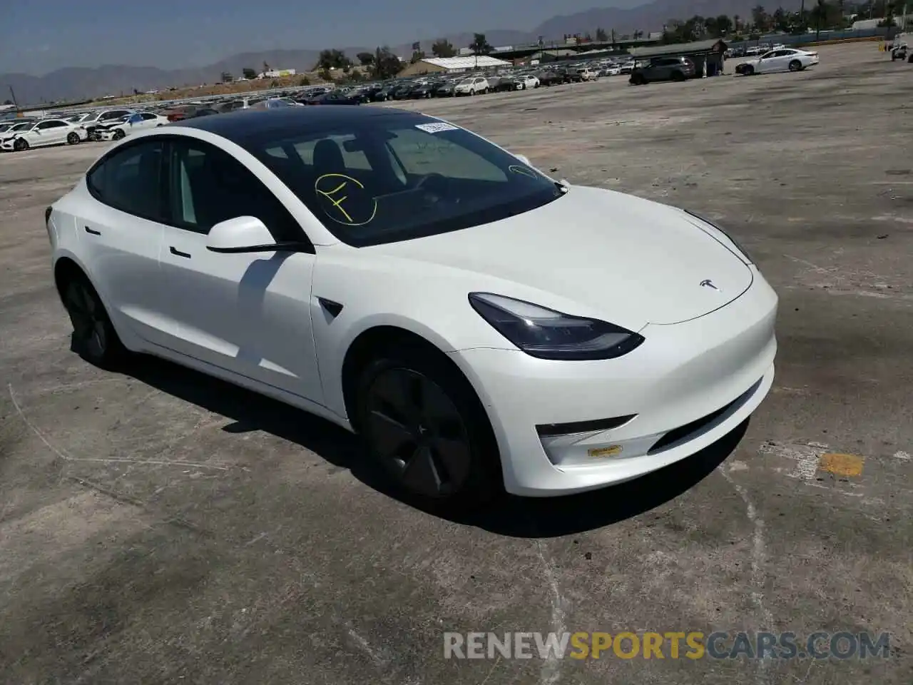 1 Photograph of a damaged car 5YJ3E1EA1MF053125 TESLA MODEL 3 2021