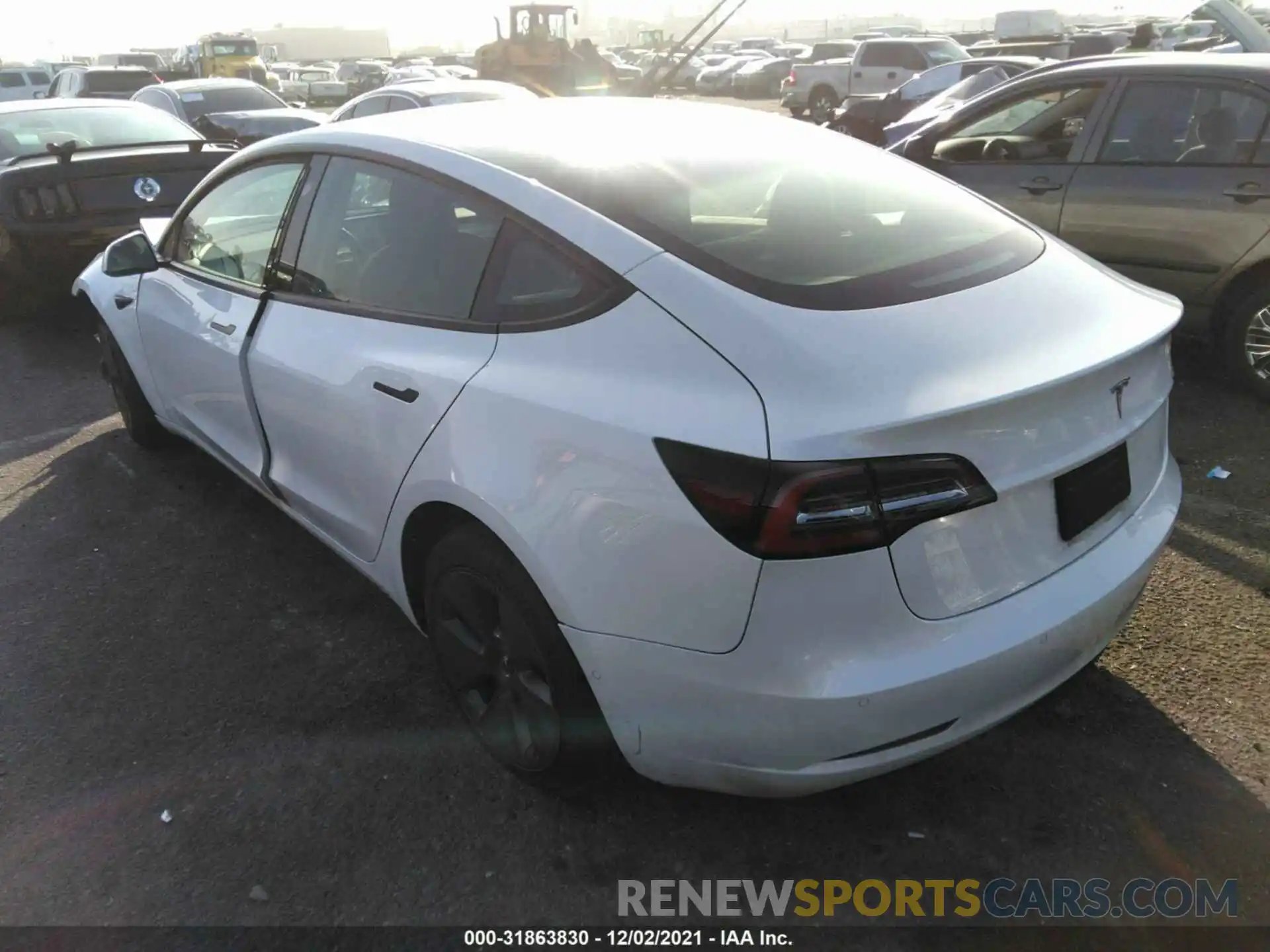 3 Photograph of a damaged car 5YJ3E1EA1MF057966 TESLA MODEL 3 2021