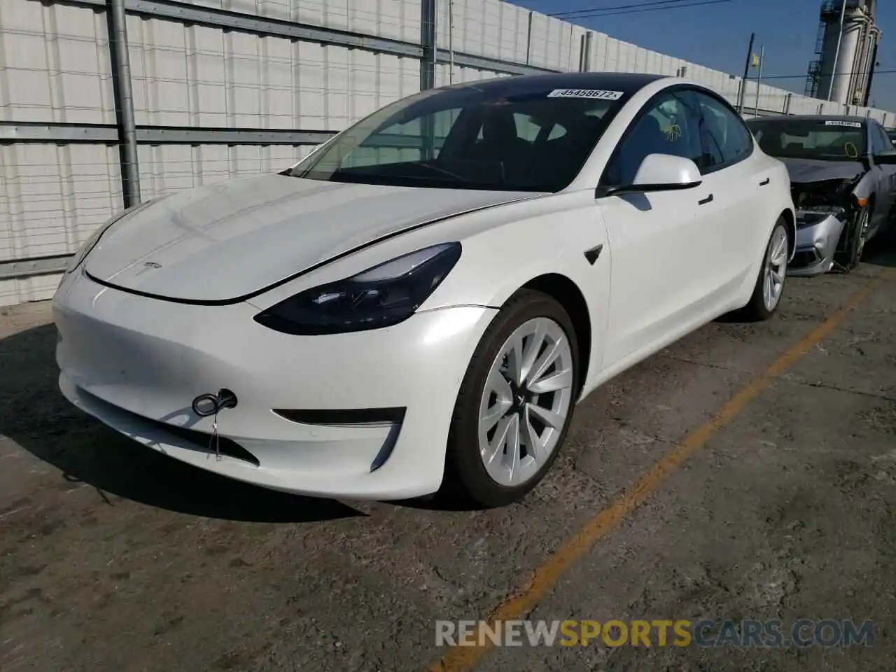 2 Photograph of a damaged car 5YJ3E1EA1MF066554 TESLA MODEL 3 2021