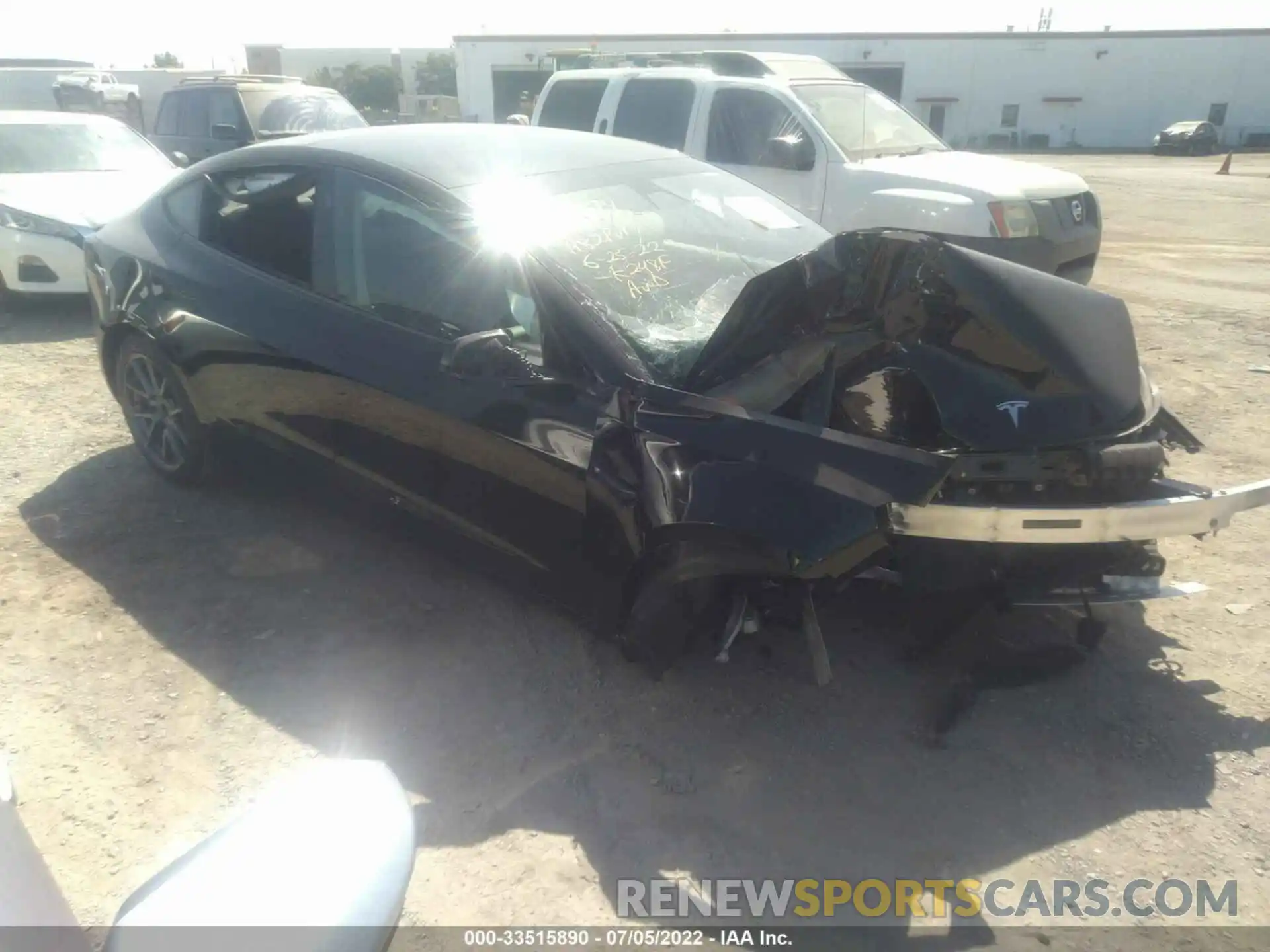 1 Photograph of a damaged car 5YJ3E1EA1MF067087 TESLA MODEL 3 2021