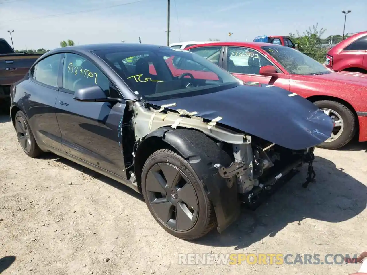 1 Фотография поврежденного автомобиля 5YJ3E1EA1MF087162 TESLA MODEL 3 2021