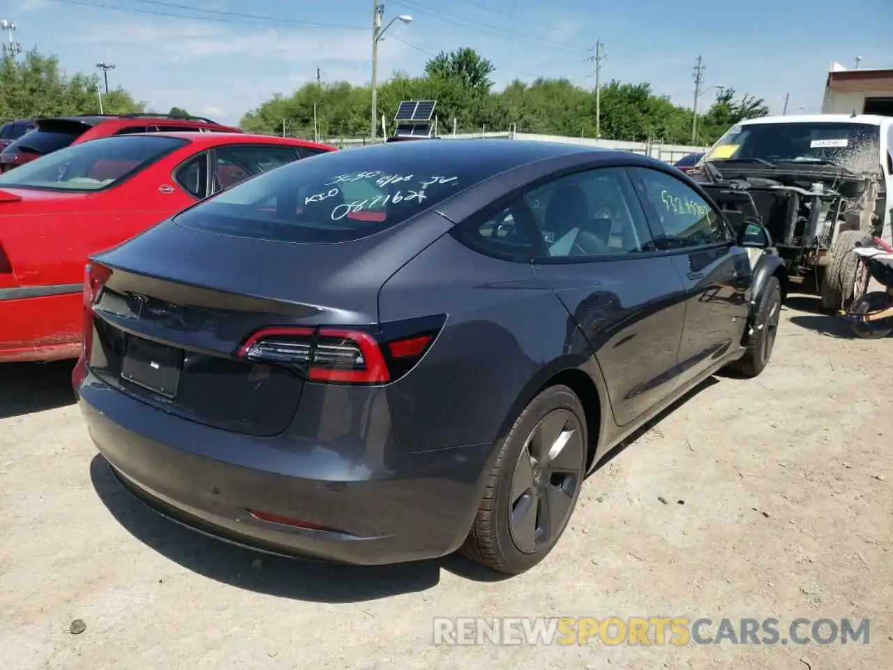 4 Фотография поврежденного автомобиля 5YJ3E1EA1MF087162 TESLA MODEL 3 2021