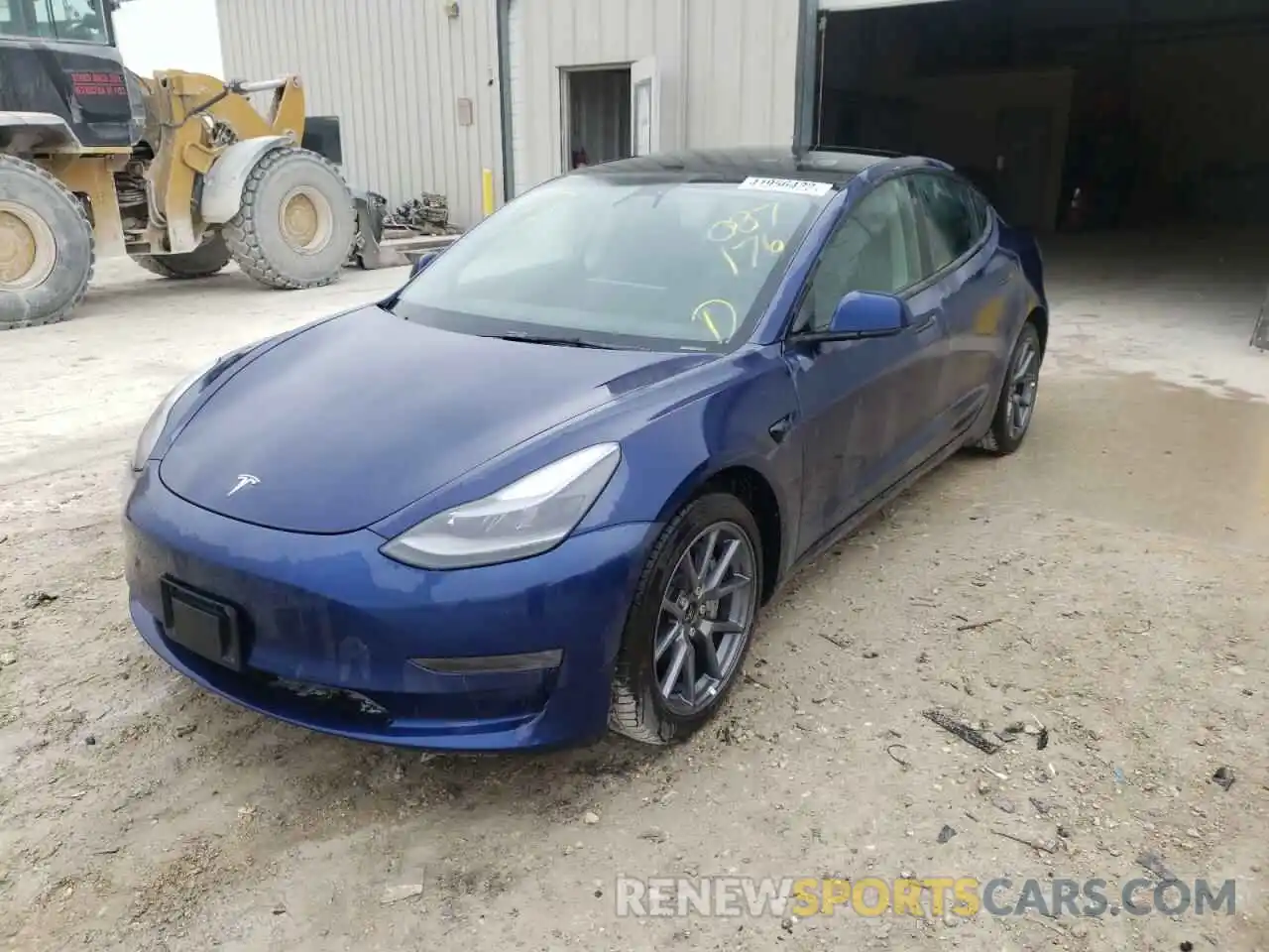 2 Photograph of a damaged car 5YJ3E1EA1MF087176 TESLA MODEL 3 2021