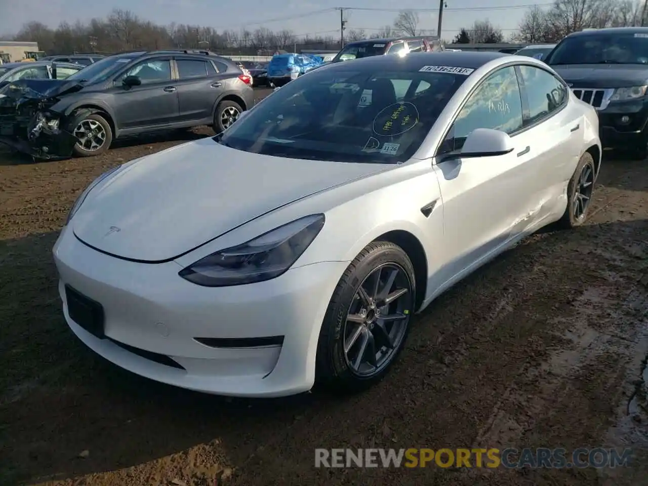 2 Фотография поврежденного автомобиля 5YJ3E1EA1MF087498 TESLA MODEL 3 2021