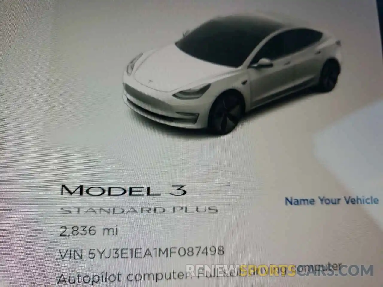 8 Фотография поврежденного автомобиля 5YJ3E1EA1MF087498 TESLA MODEL 3 2021