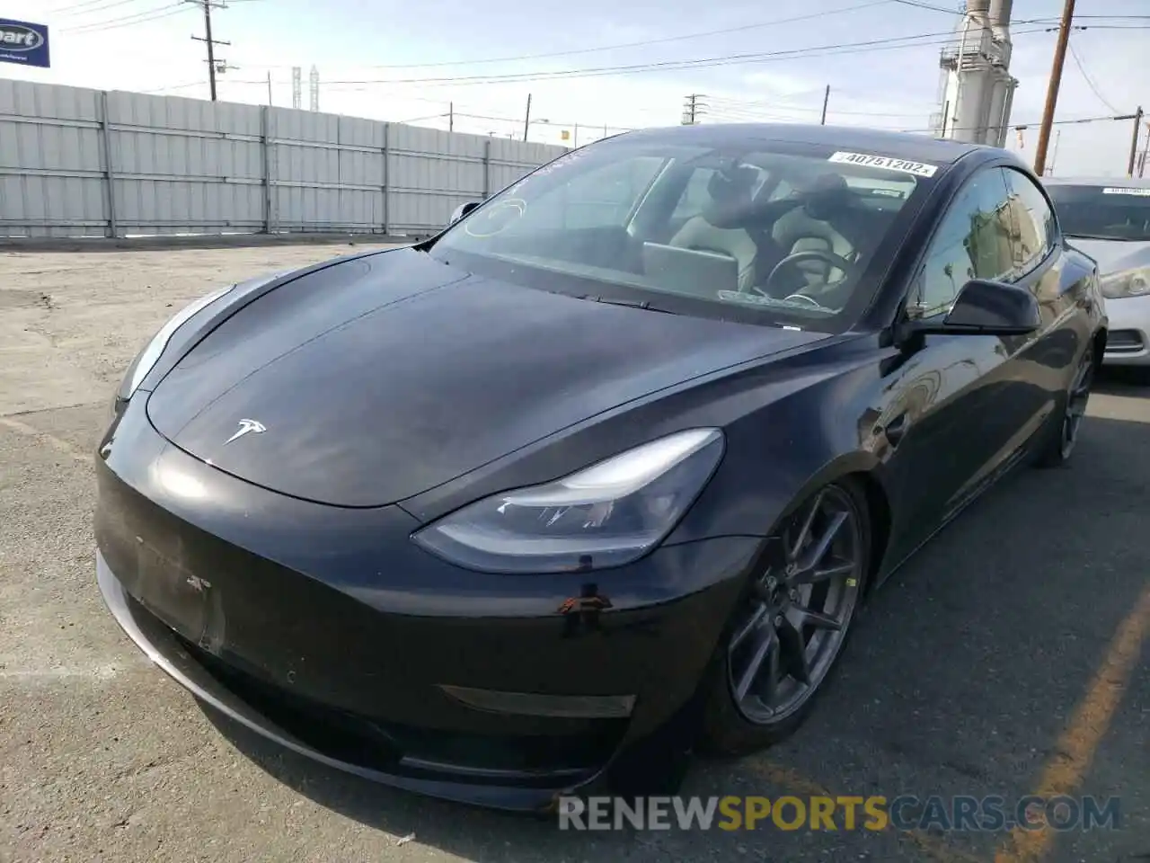 2 Photograph of a damaged car 5YJ3E1EA1MF091700 TESLA MODEL 3 2021