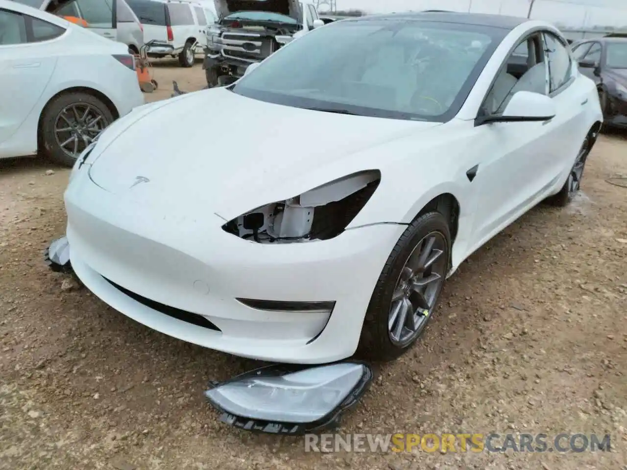 2 Фотография поврежденного автомобиля 5YJ3E1EA1MF092037 TESLA MODEL 3 2021