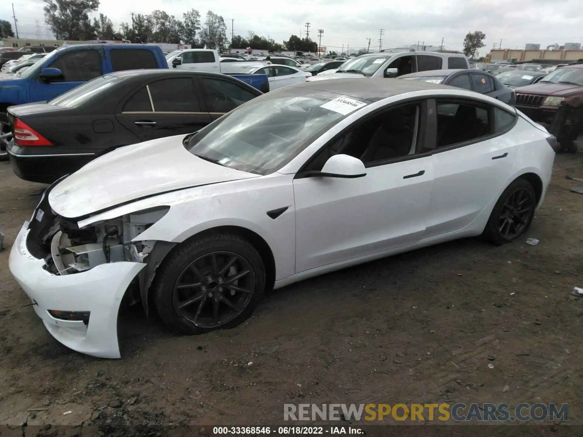 2 Photograph of a damaged car 5YJ3E1EA1MF095696 TESLA MODEL 3 2021