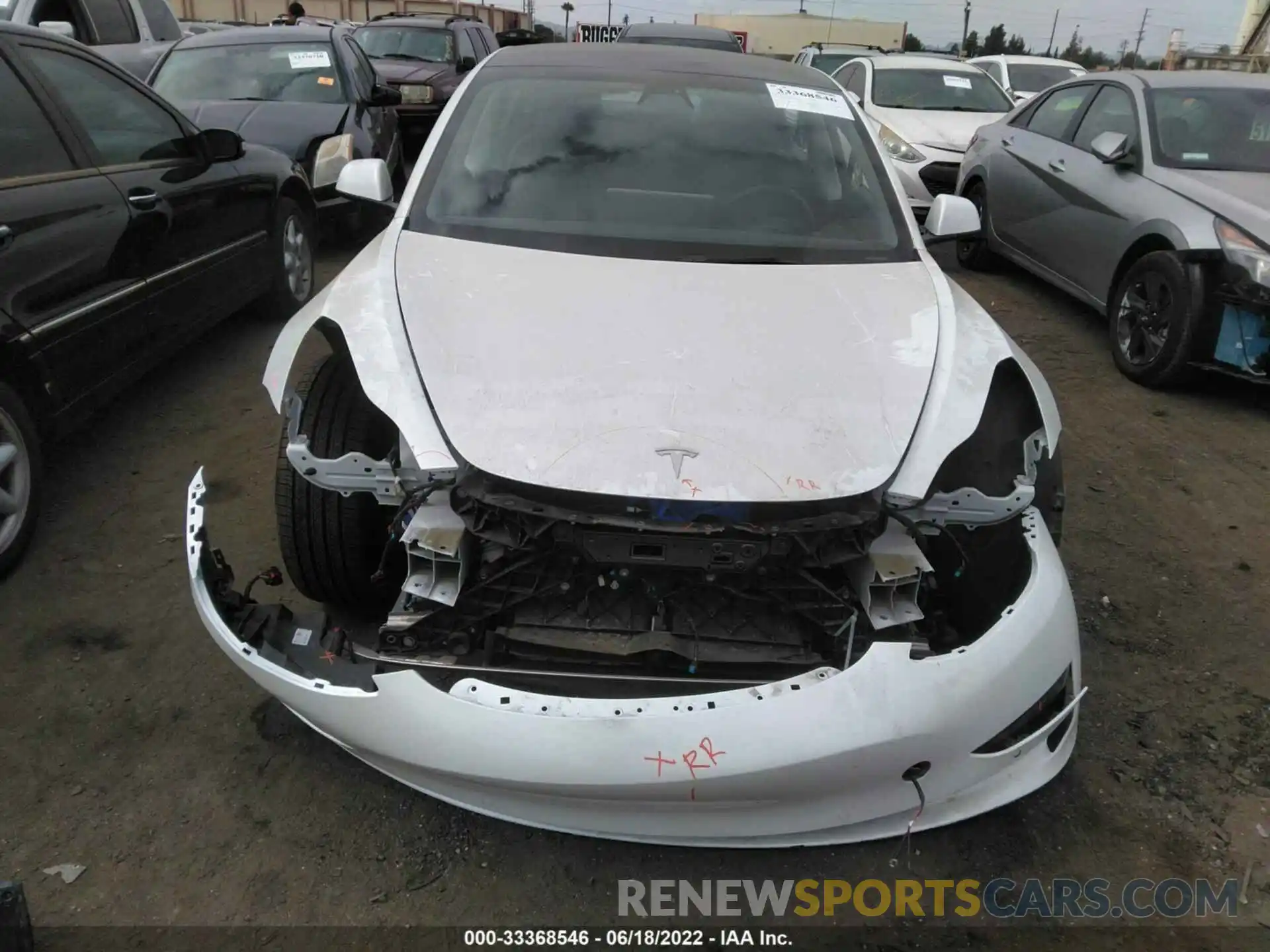 6 Photograph of a damaged car 5YJ3E1EA1MF095696 TESLA MODEL 3 2021