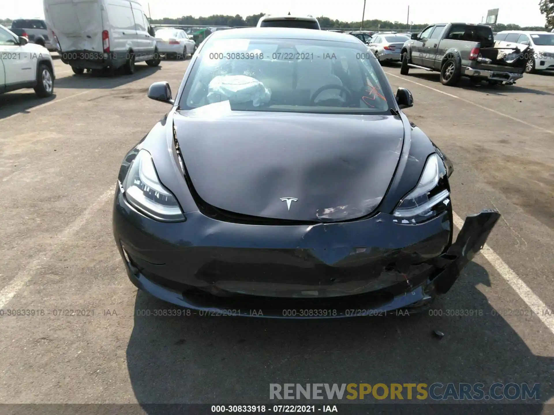 6 Photograph of a damaged car 5YJ3E1EA1MF849082 TESLA MODEL 3 2021