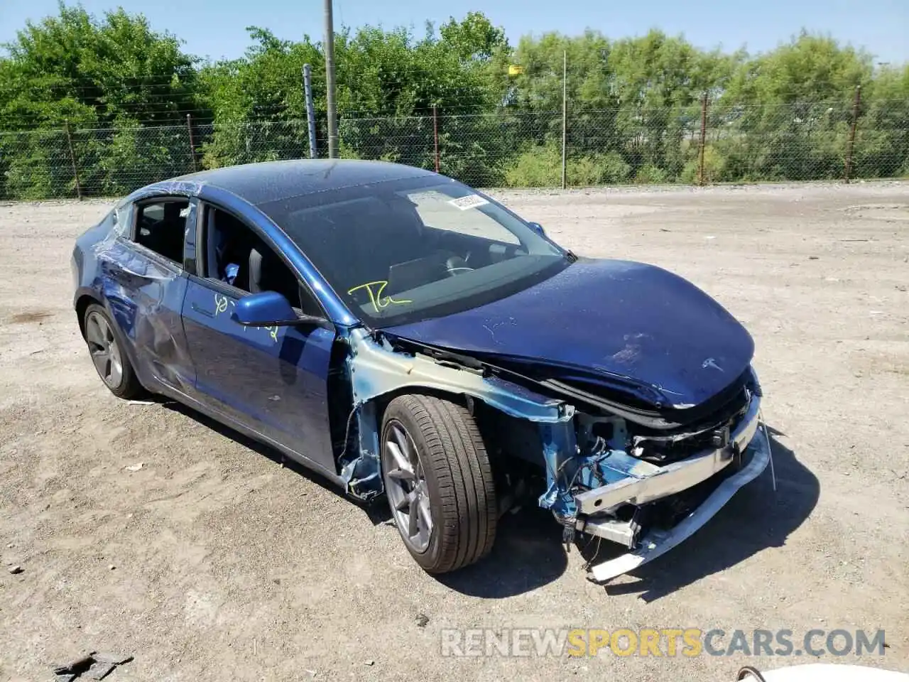 1 Photograph of a damaged car 5YJ3E1EA1MF850846 TESLA MODEL 3 2021