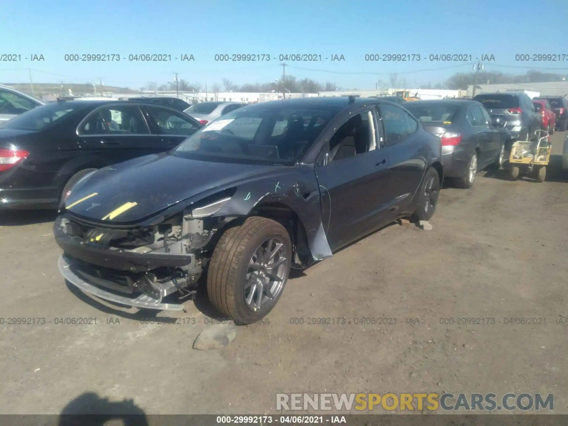 6 Photograph of a damaged car 5YJ3E1EA1MF854038 TESLA MODEL 3 2021