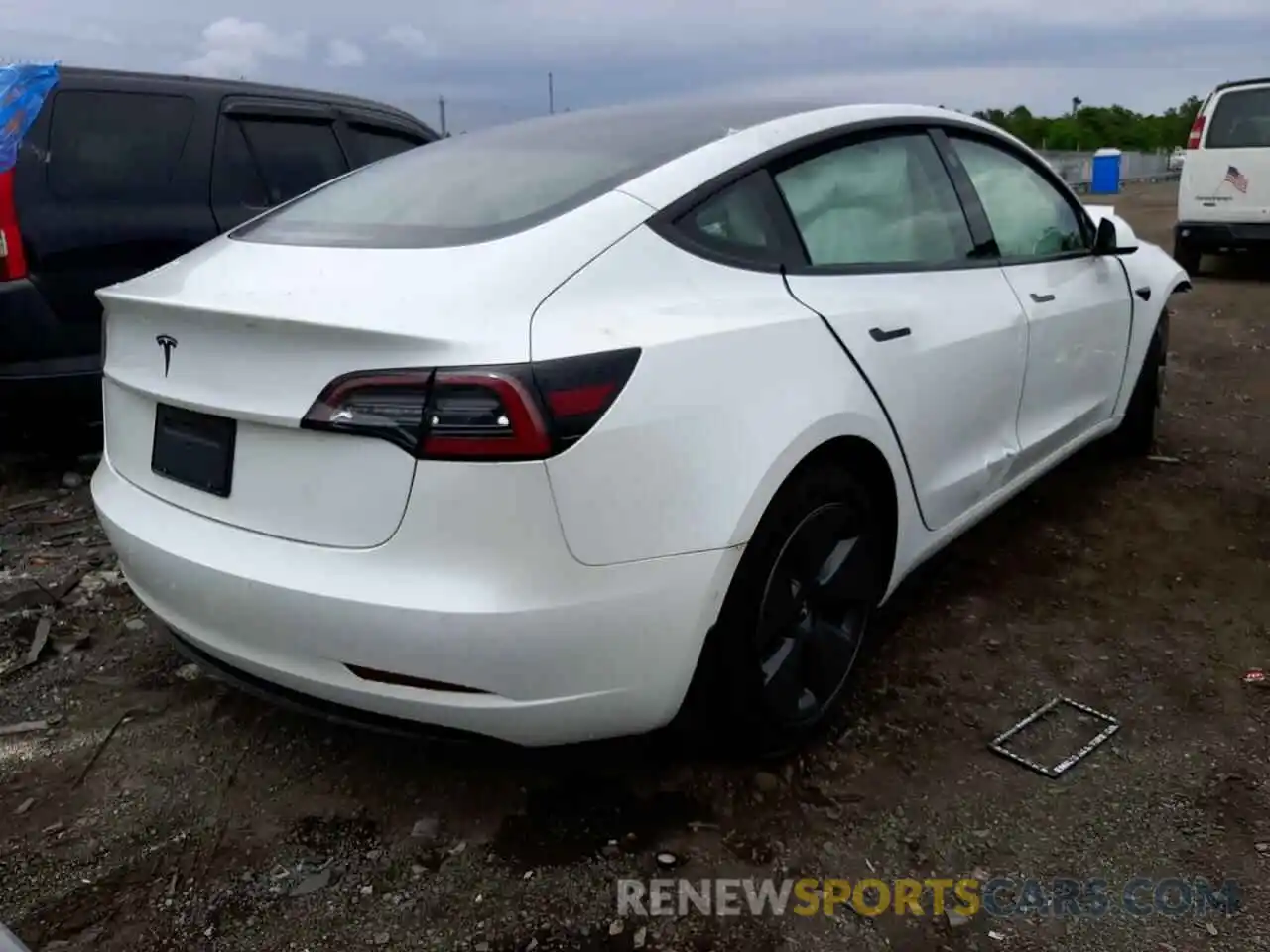 4 Фотография поврежденного автомобиля 5YJ3E1EA1MF859952 TESLA MODEL 3 2021