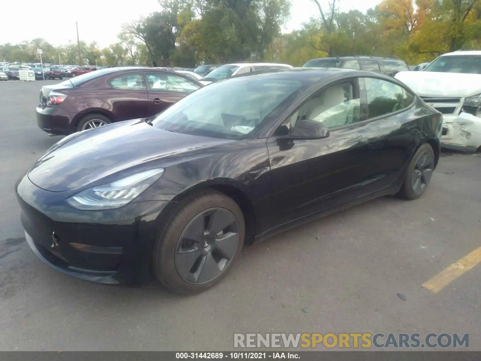 2 Фотография поврежденного автомобиля 5YJ3E1EA1MF860020 TESLA MODEL 3 2021