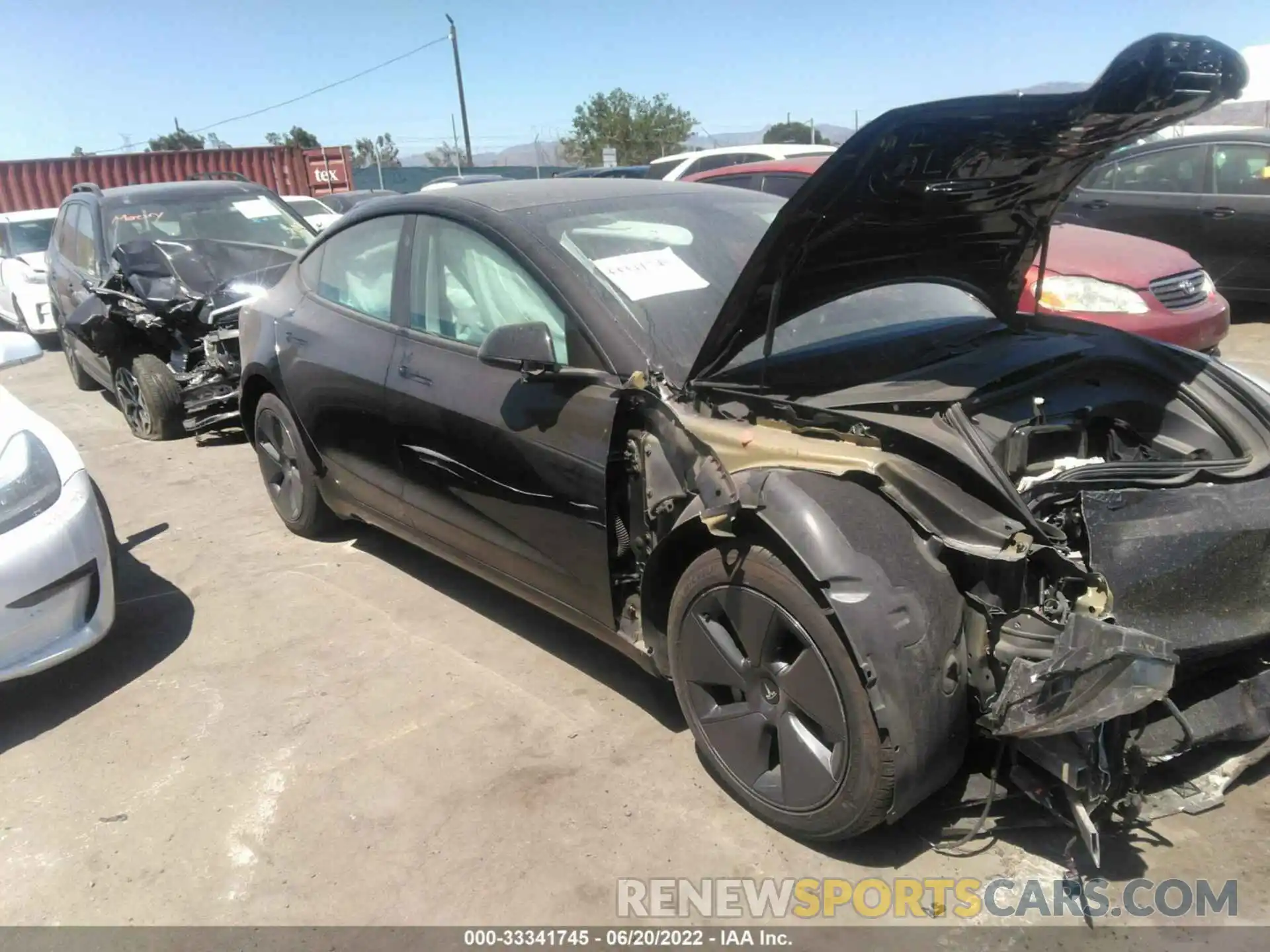 1 Photograph of a damaged car 5YJ3E1EA1MF870627 TESLA MODEL 3 2021