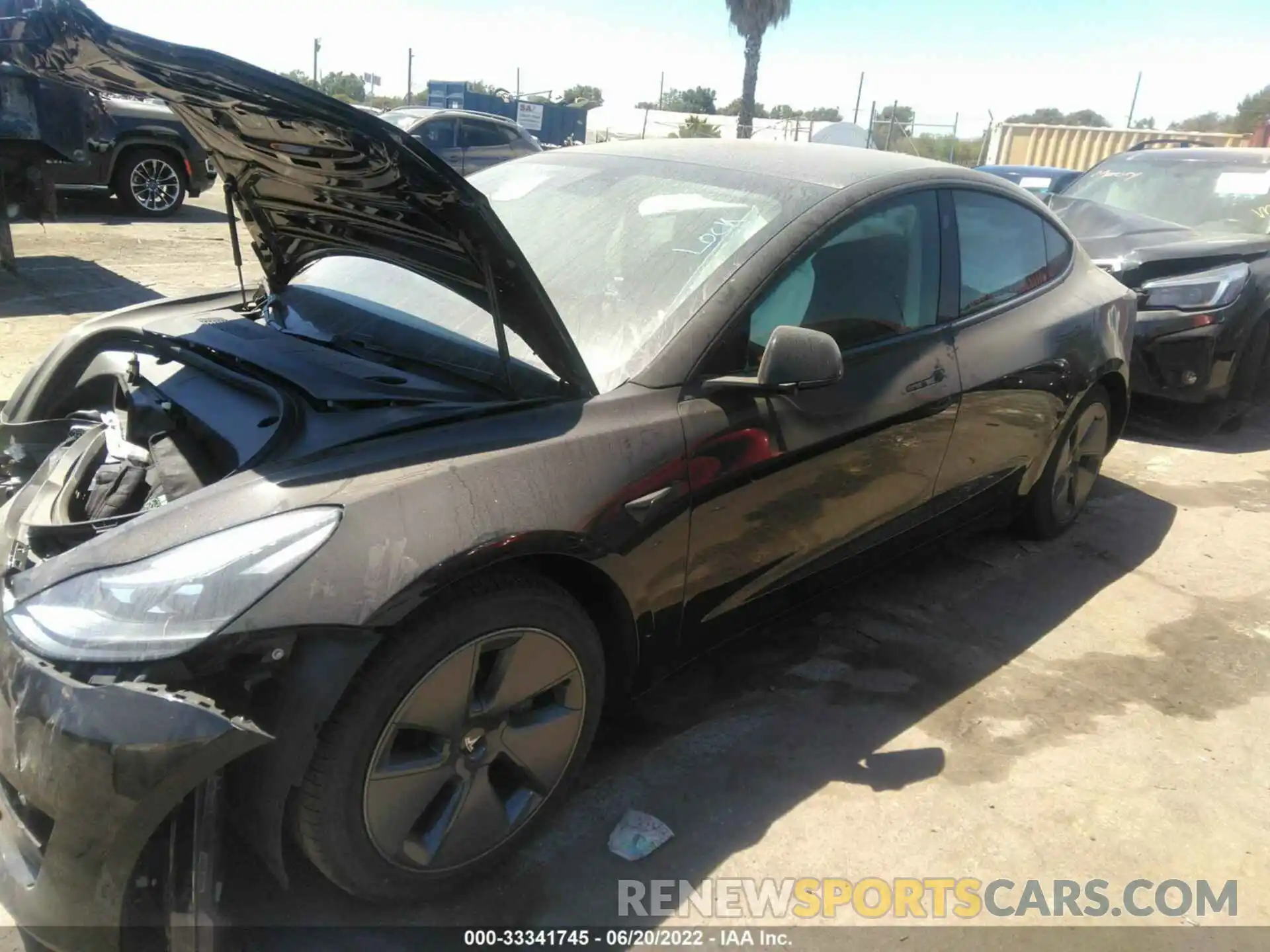 2 Photograph of a damaged car 5YJ3E1EA1MF870627 TESLA MODEL 3 2021