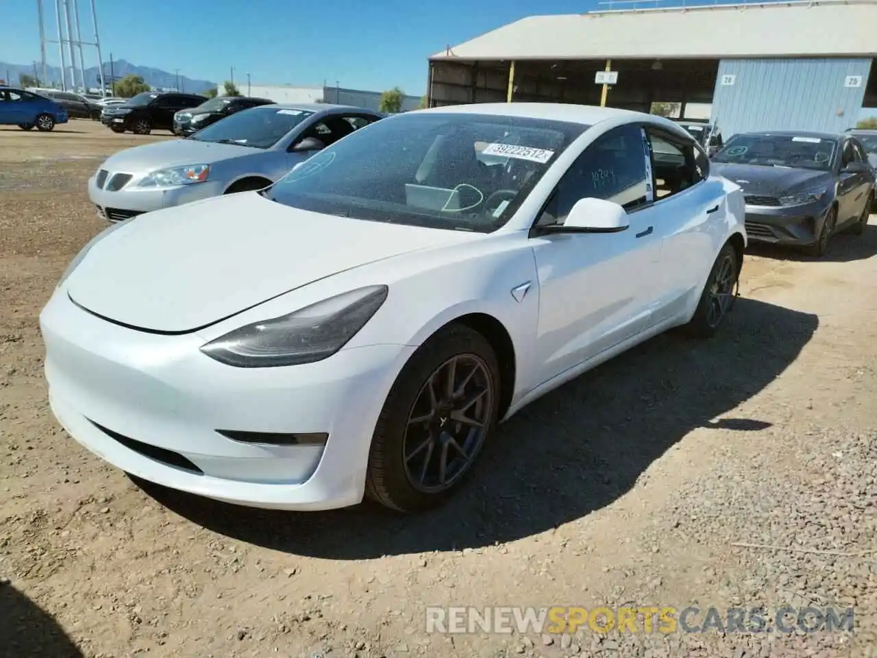 2 Photograph of a damaged car 5YJ3E1EA1MF871163 TESLA MODEL 3 2021