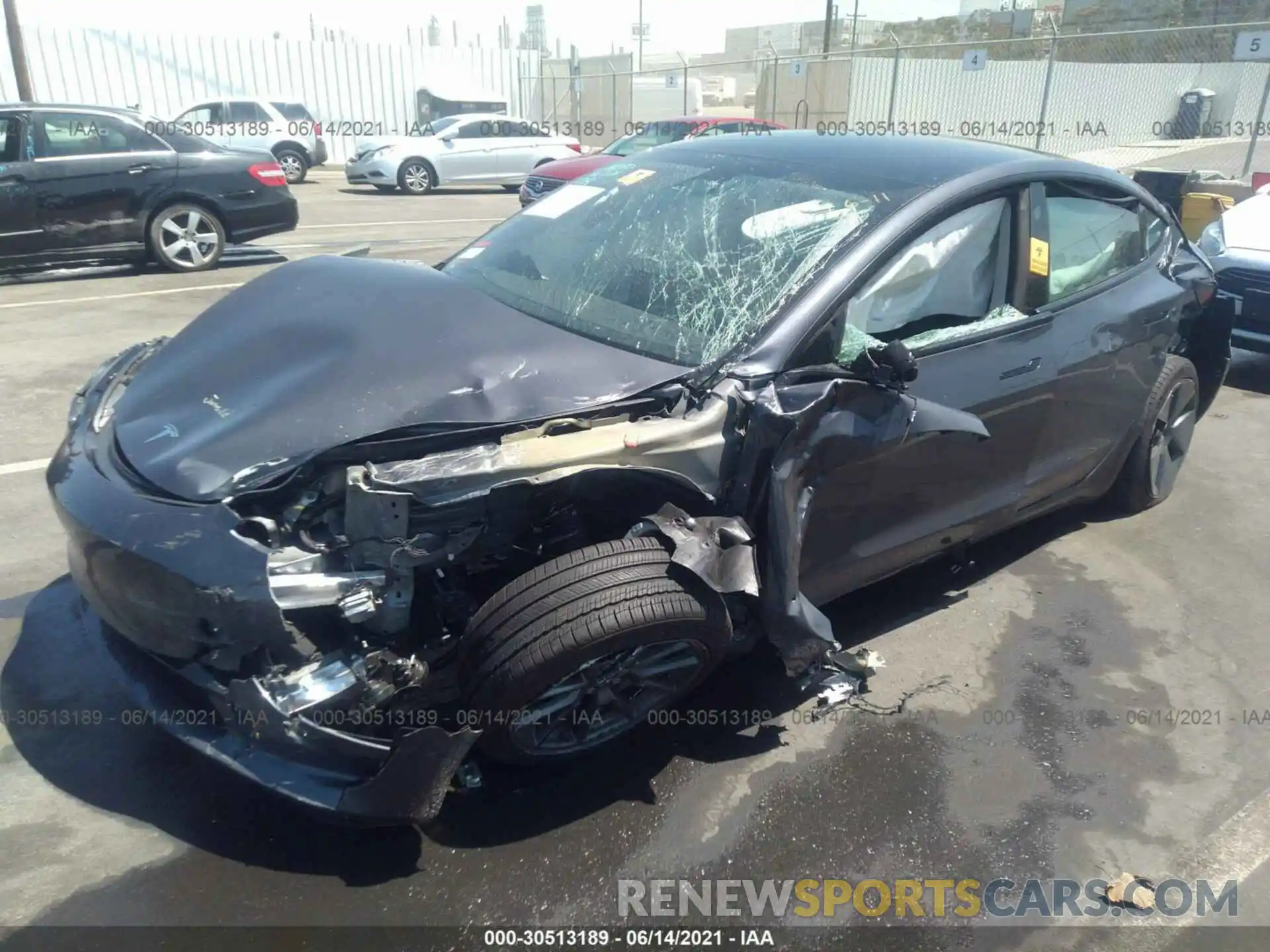 6 Photograph of a damaged car 5YJ3E1EA1MF872975 TESLA MODEL 3 2021