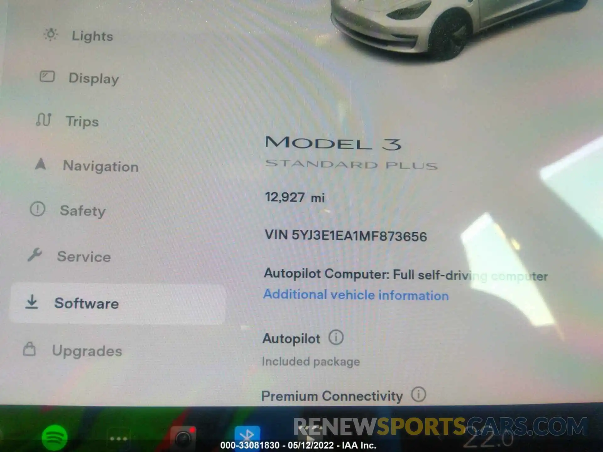 7 Photograph of a damaged car 5YJ3E1EA1MF873656 TESLA MODEL 3 2021