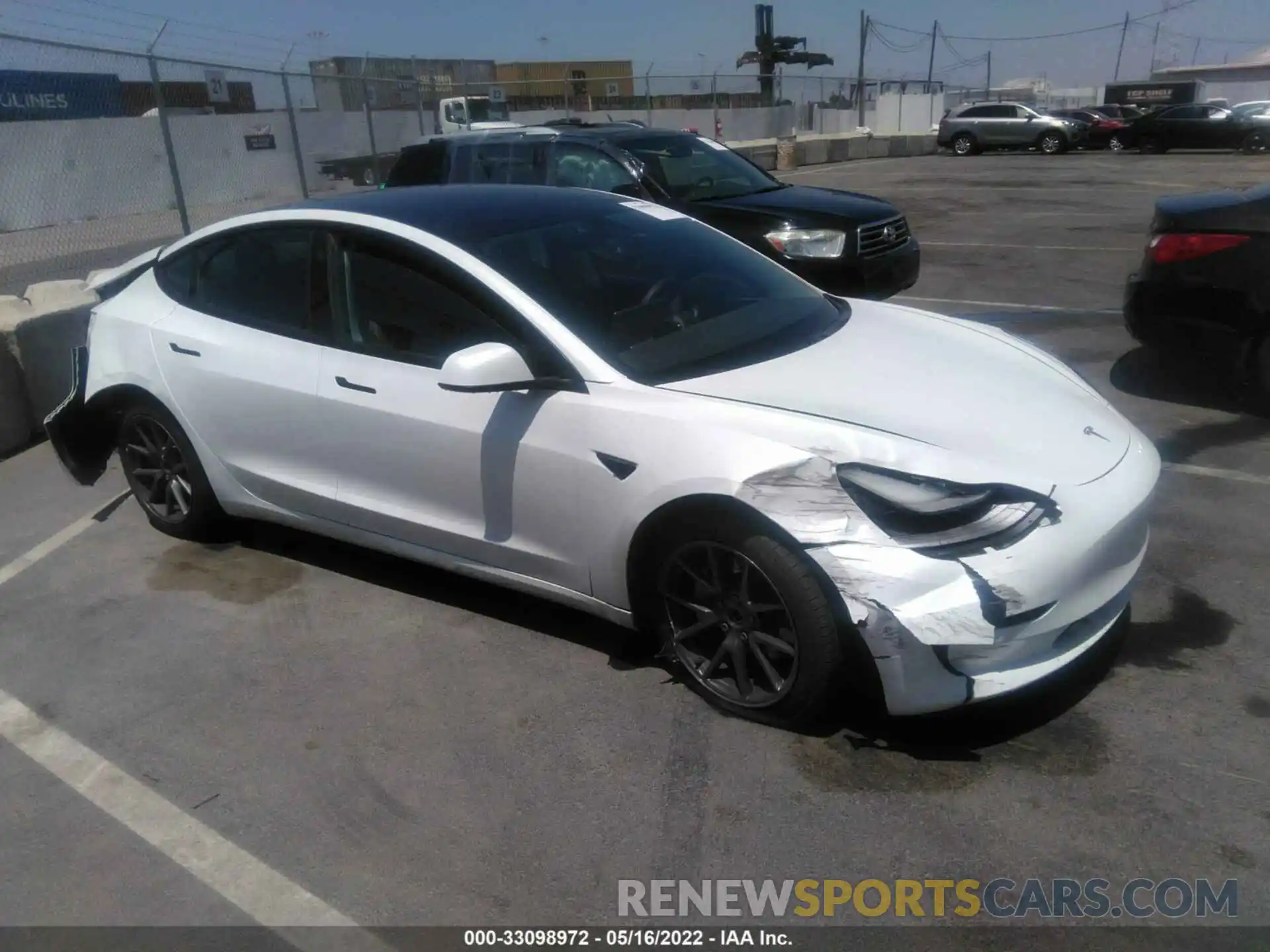 1 Photograph of a damaged car 5YJ3E1EA1MF873933 TESLA MODEL 3 2021