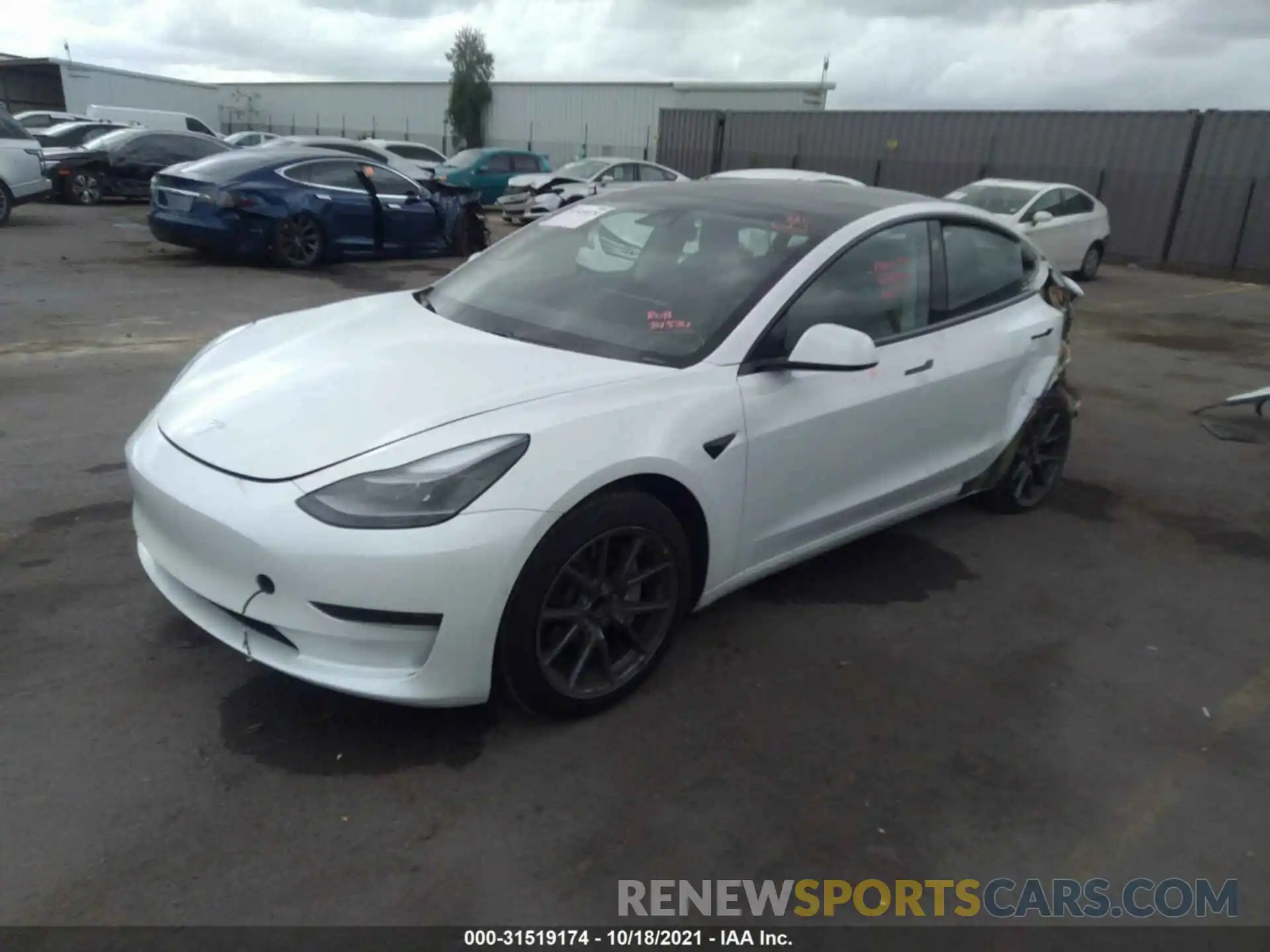 2 Фотография поврежденного автомобиля 5YJ3E1EA1MF874094 TESLA MODEL 3 2021