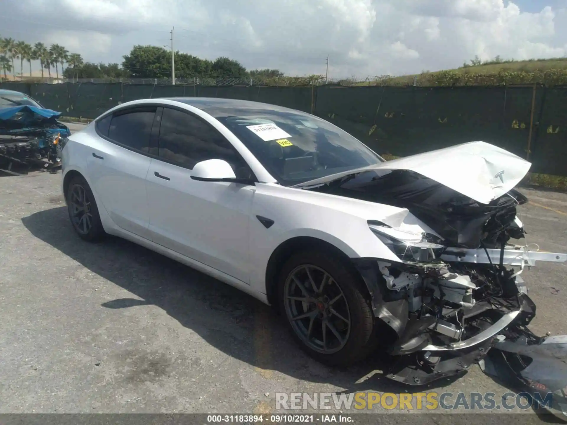 1 Photograph of a damaged car 5YJ3E1EA1MF907935 TESLA MODEL 3 2021