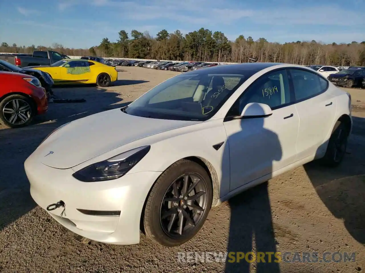 2 Photograph of a damaged car 5YJ3E1EA1MF914805 TESLA MODEL 3 2021