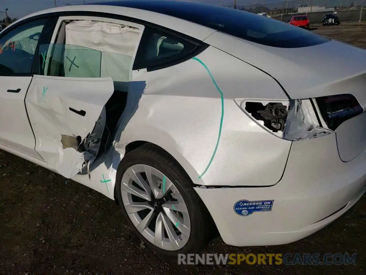 9 Photograph of a damaged car 5YJ3E1EA1MF921897 TESLA MODEL 3 2021