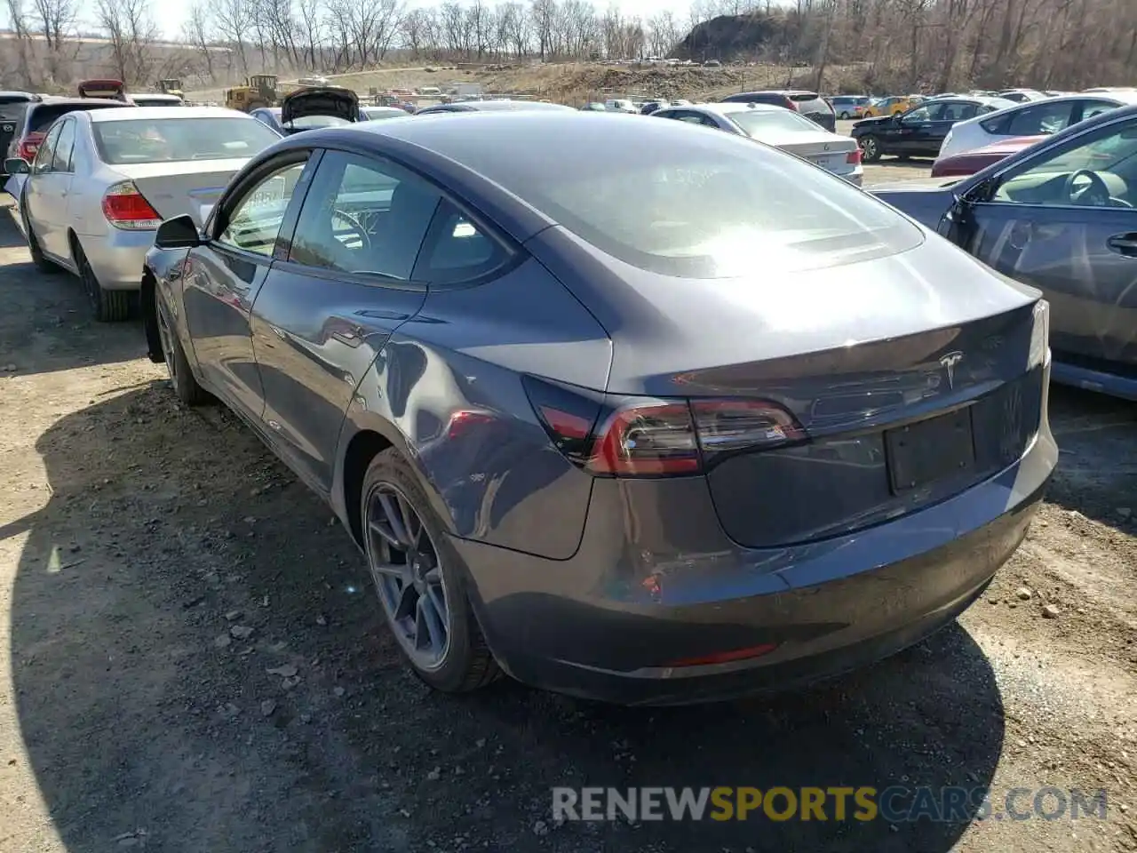 3 Photograph of a damaged car 5YJ3E1EA1MF922483 TESLA MODEL 3 2021