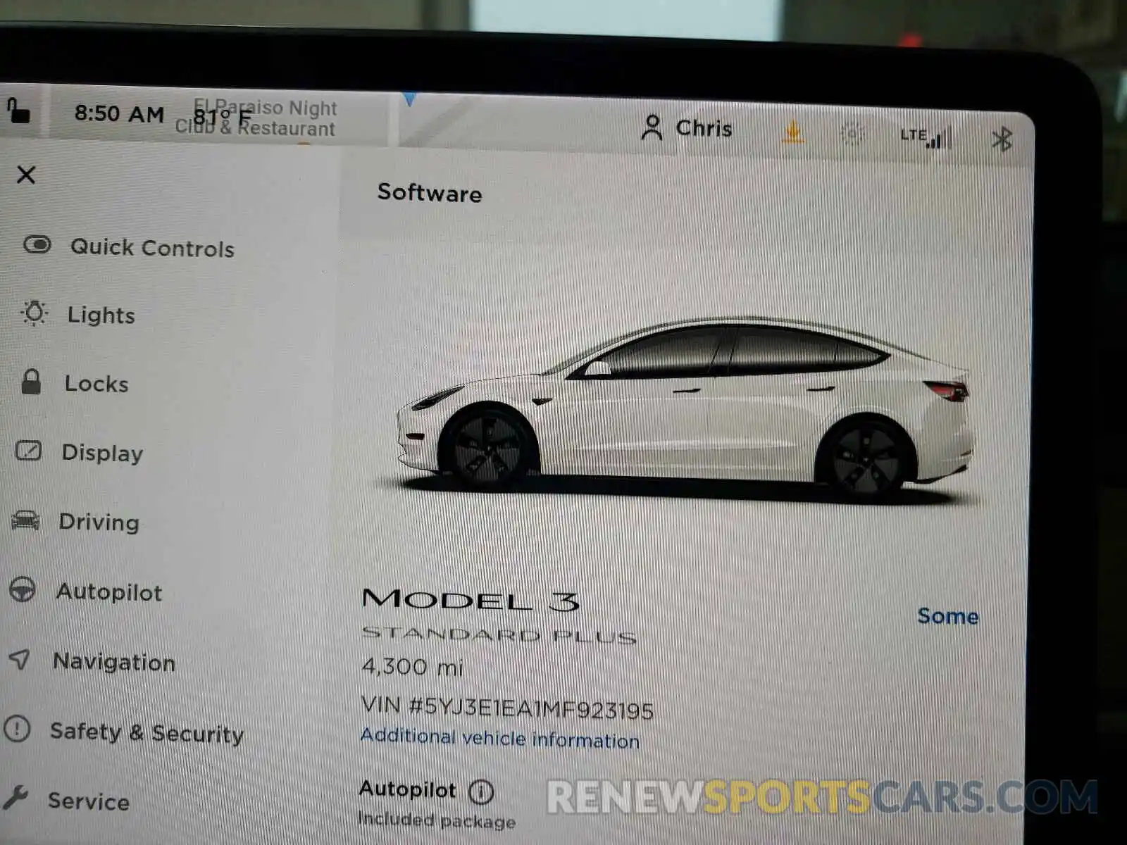 8 Фотография поврежденного автомобиля 5YJ3E1EA1MF923195 TESLA MODEL 3 2021