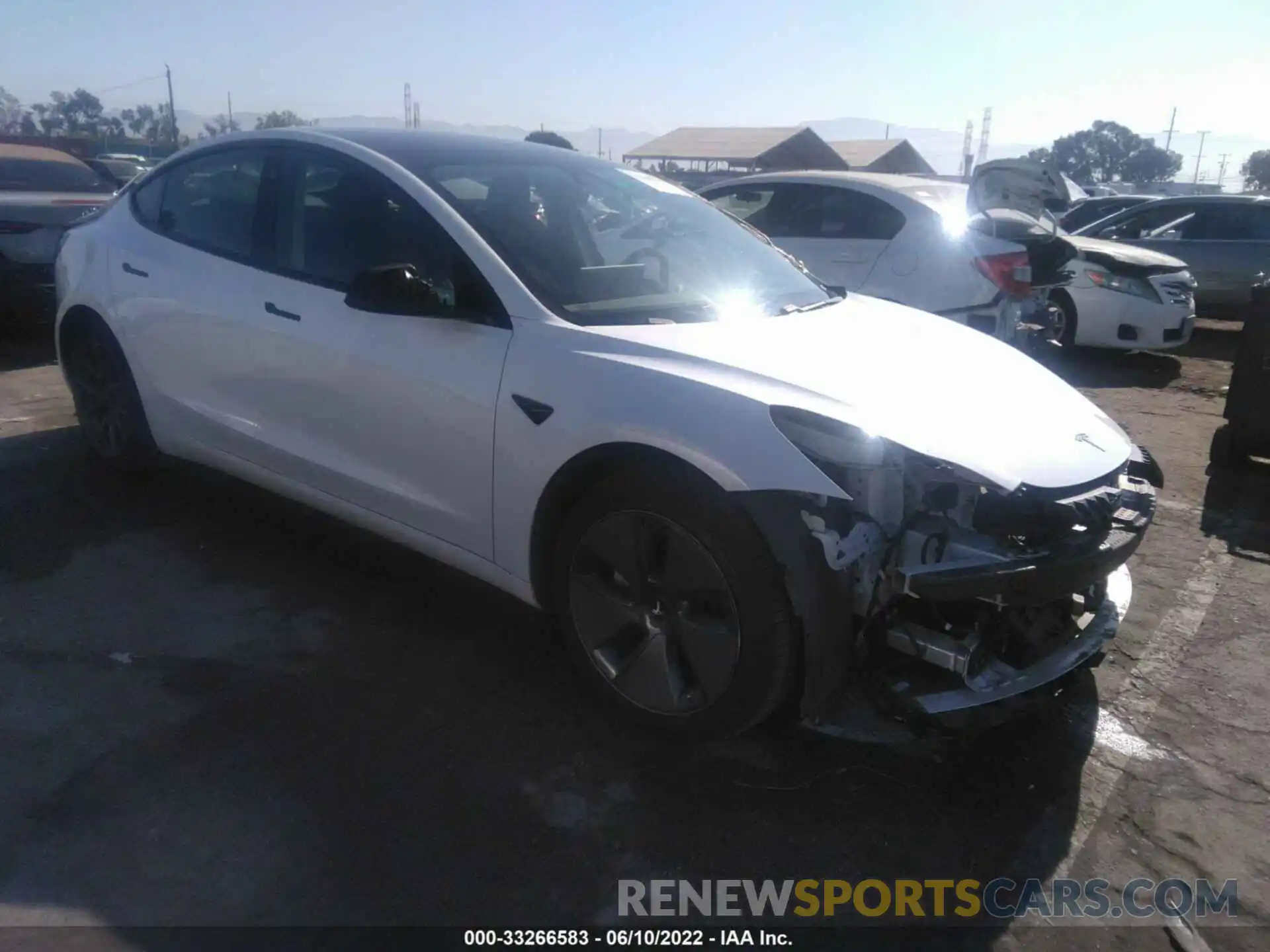 1 Photograph of a damaged car 5YJ3E1EA1MF929708 TESLA MODEL 3 2021