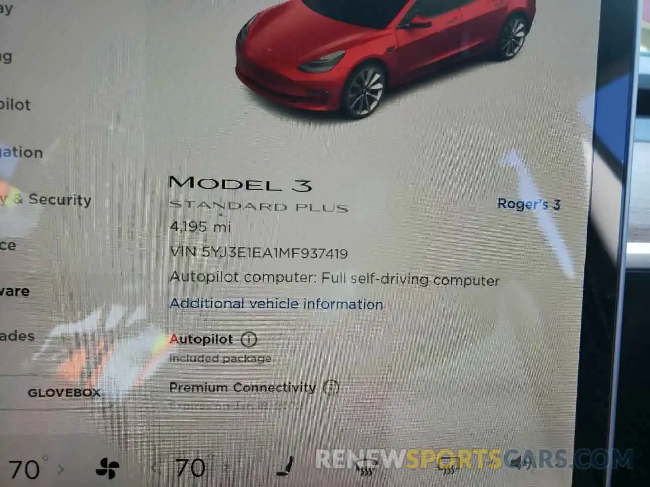 8 Фотография поврежденного автомобиля 5YJ3E1EA1MF937419 TESLA MODEL 3 2021