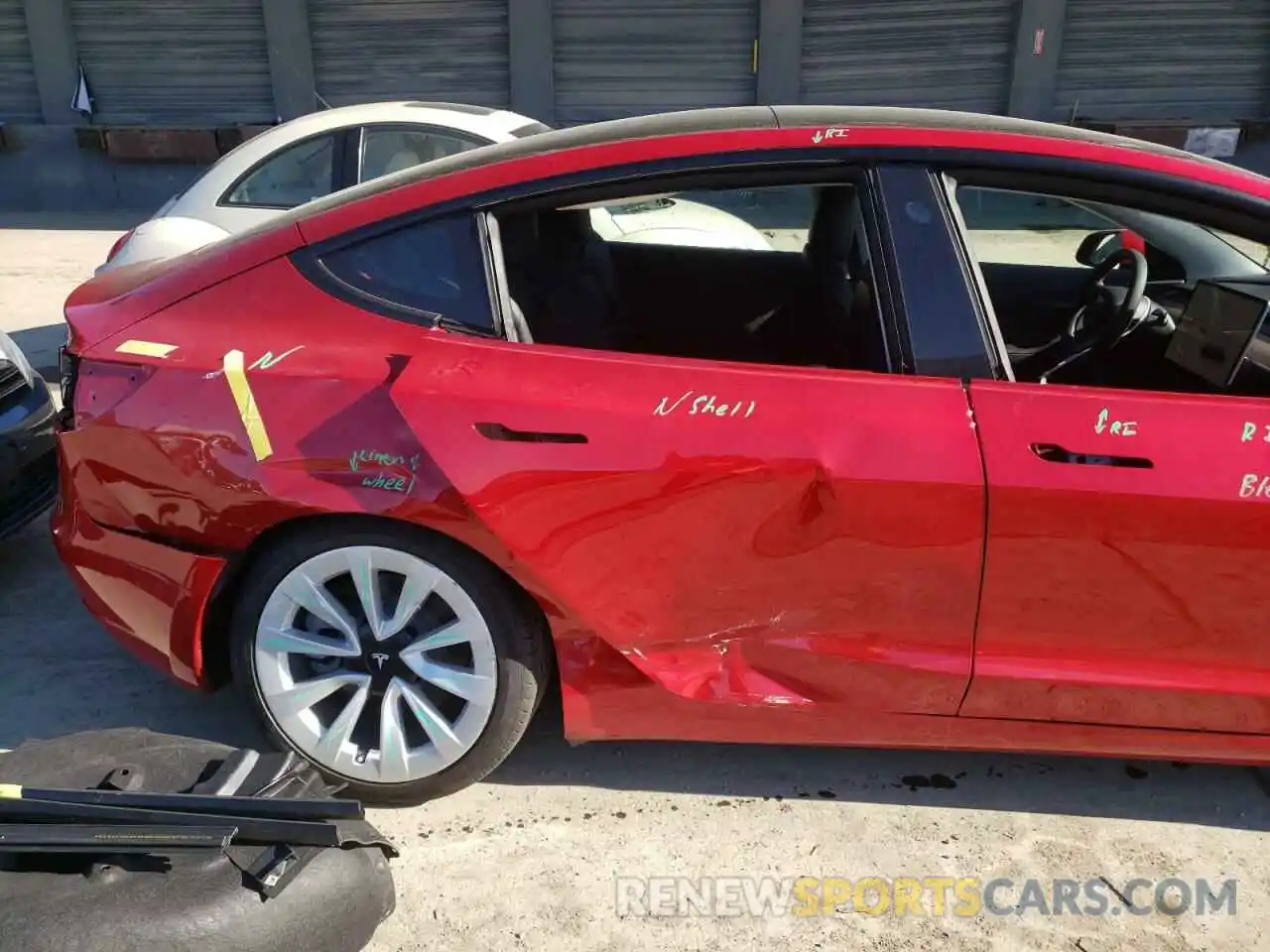 9 Photograph of a damaged car 5YJ3E1EA1MF937419 TESLA MODEL 3 2021