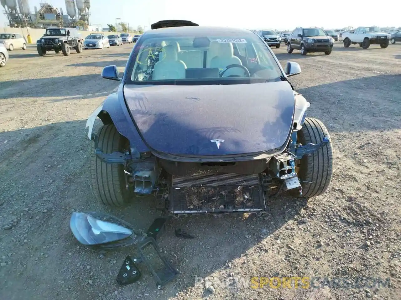 9 Photograph of a damaged car 5YJ3E1EA1MF938733 TESLA MODEL 3 2021