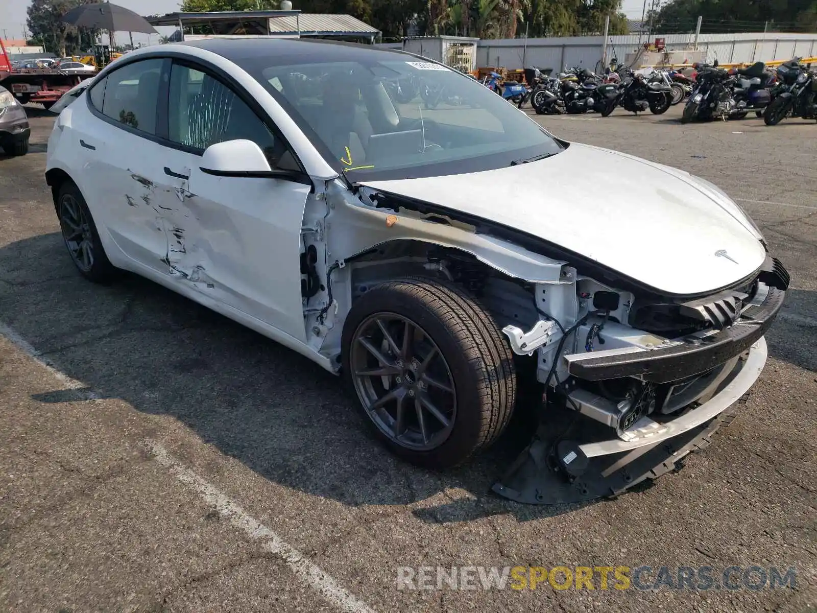 1 Photograph of a damaged car 5YJ3E1EA1MF940241 TESLA MODEL 3 2021