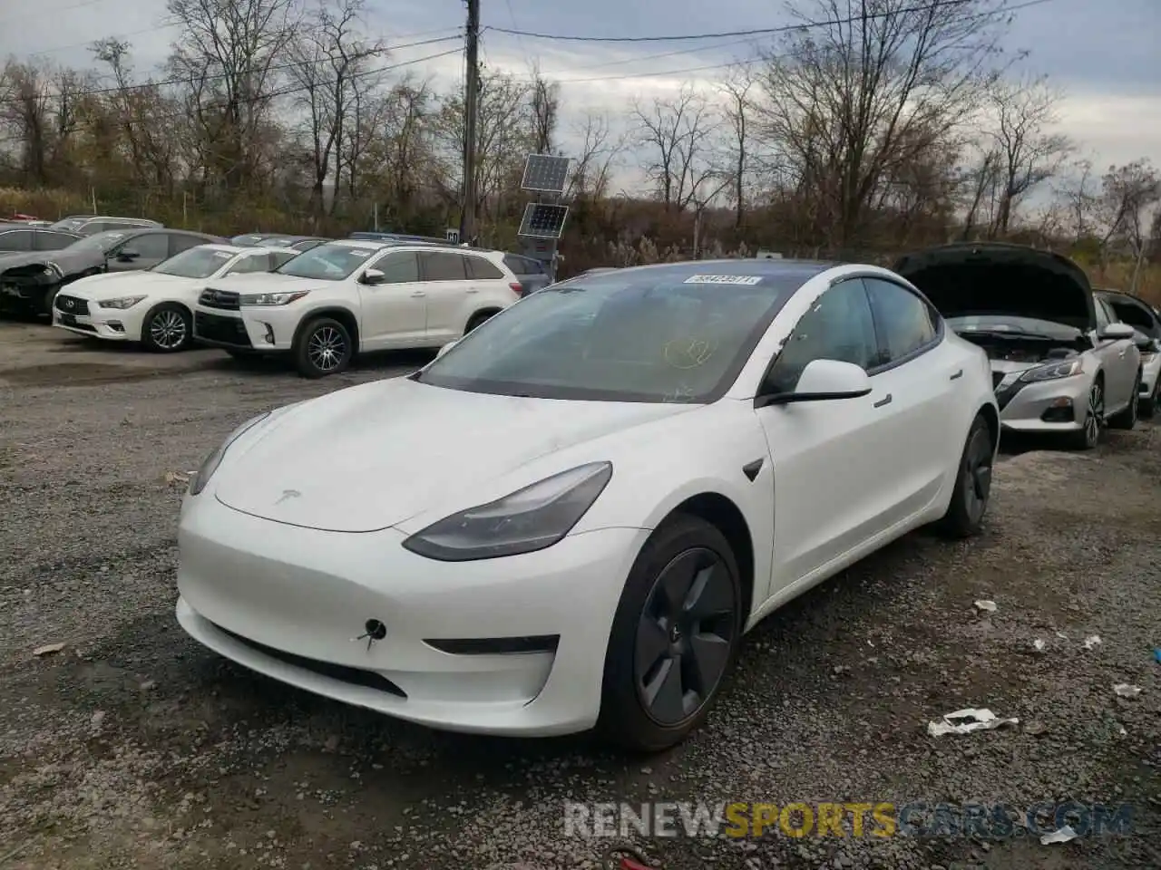 2 Photograph of a damaged car 5YJ3E1EA1MF961235 TESLA MODEL 3 2021