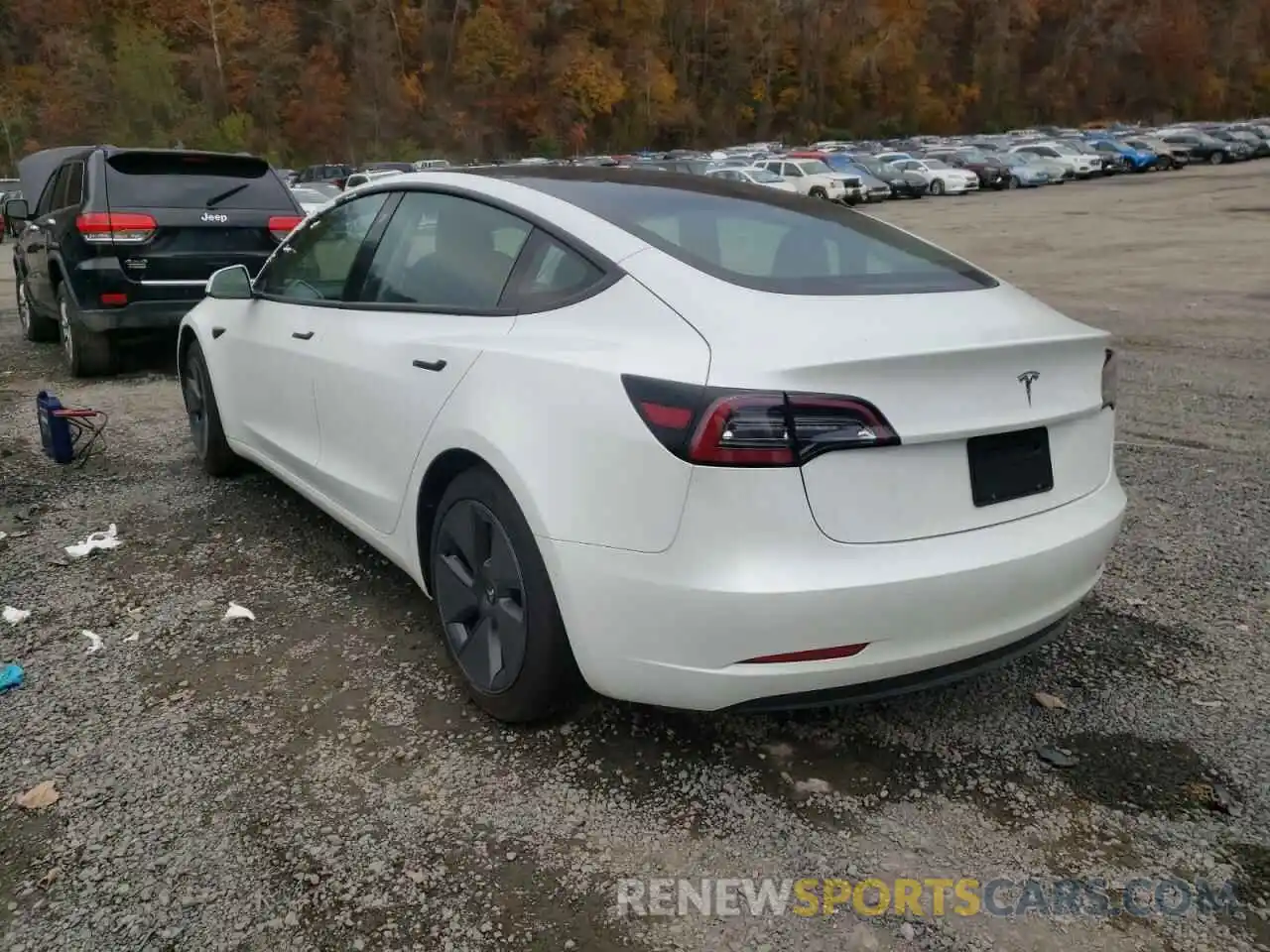 3 Photograph of a damaged car 5YJ3E1EA1MF961235 TESLA MODEL 3 2021