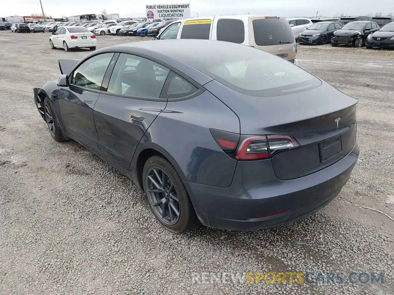 3 Photograph of a damaged car 5YJ3E1EA1MF962482 TESLA MODEL 3 2021