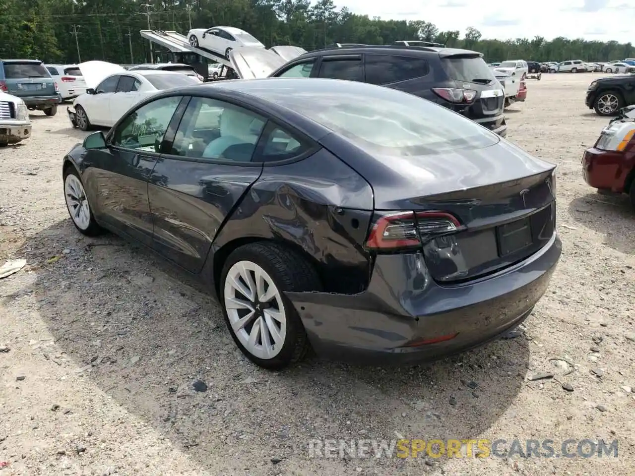 3 Photograph of a damaged car 5YJ3E1EA1MF964734 TESLA MODEL 3 2021