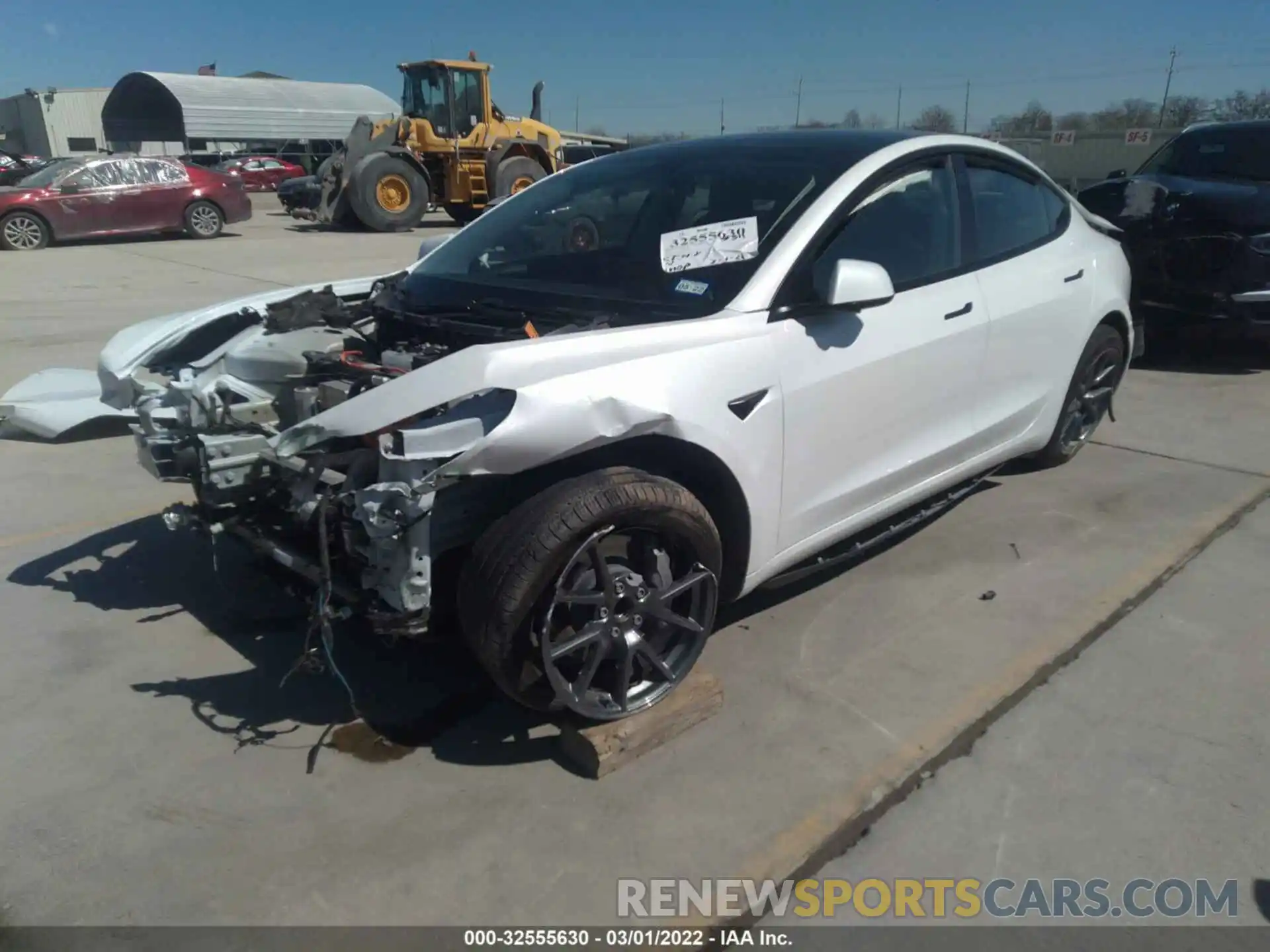 2 Photograph of a damaged car 5YJ3E1EA1MF973465 TESLA MODEL 3 2021