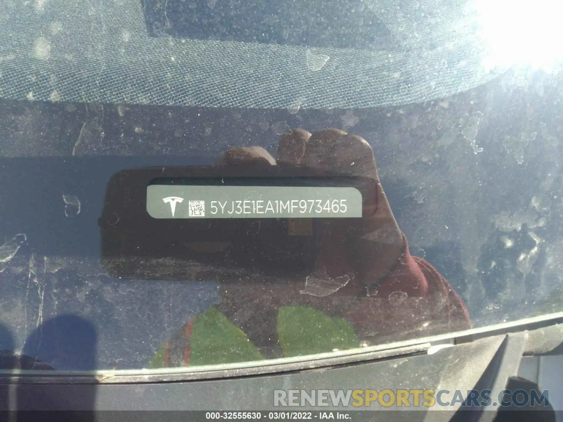 9 Photograph of a damaged car 5YJ3E1EA1MF973465 TESLA MODEL 3 2021